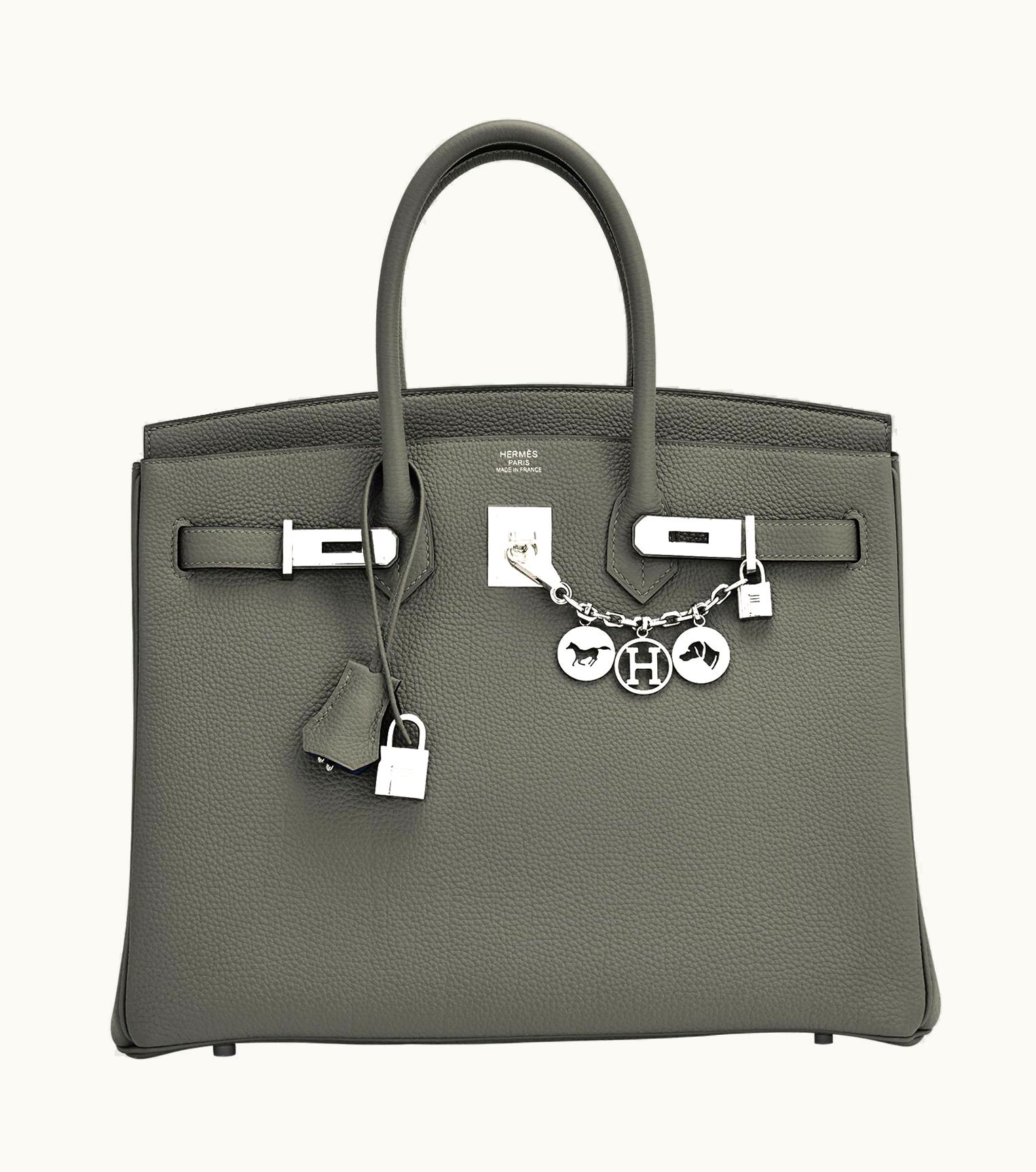 Hermès Hermès Birkin 42cm - Vert de Gris - Clemence - Sellier - Palladium (PHW)