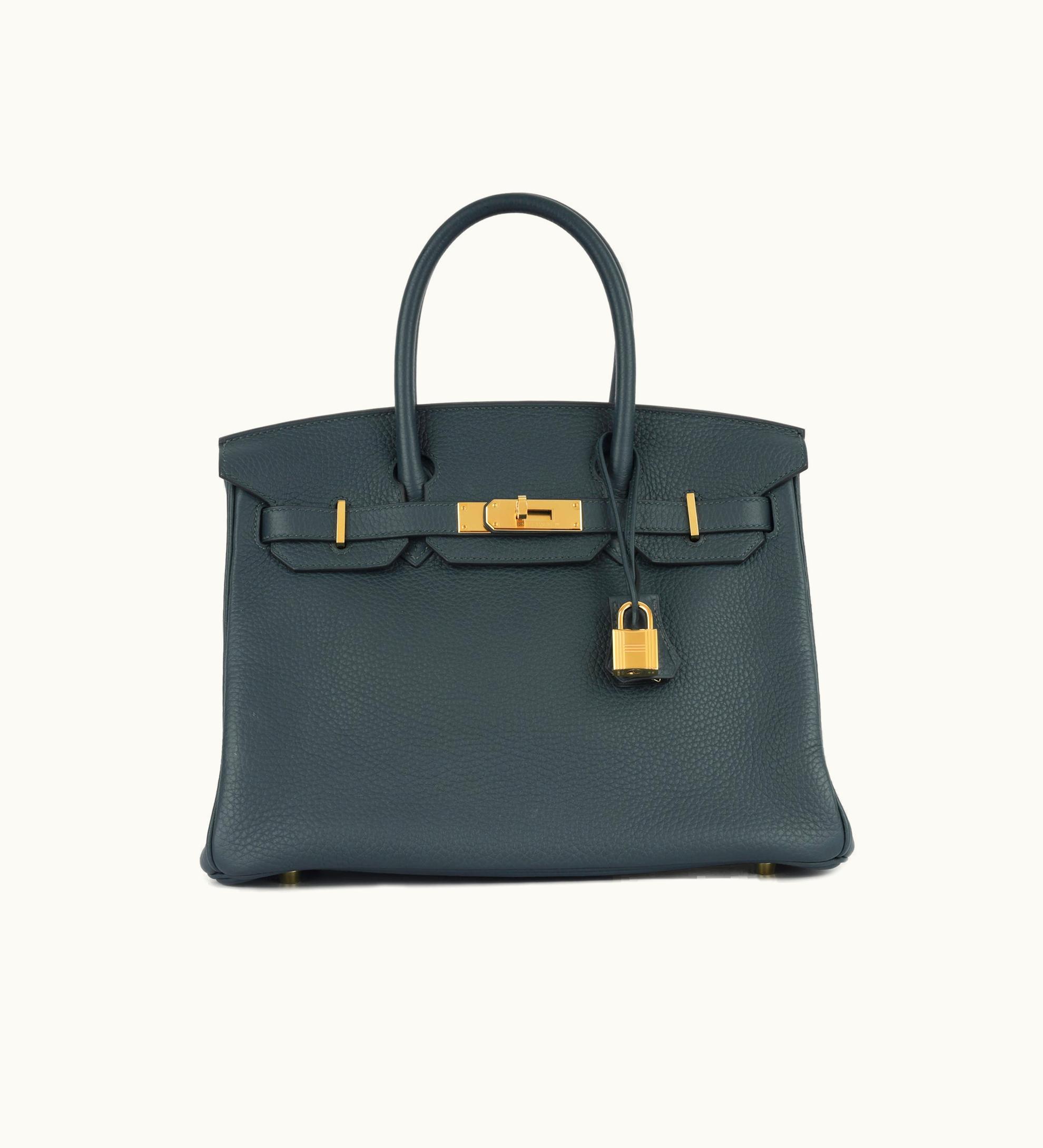 Hermès Hermès Birkin 42cm - Vert Cypress - Clemence - Retourne - Gold (GHW)