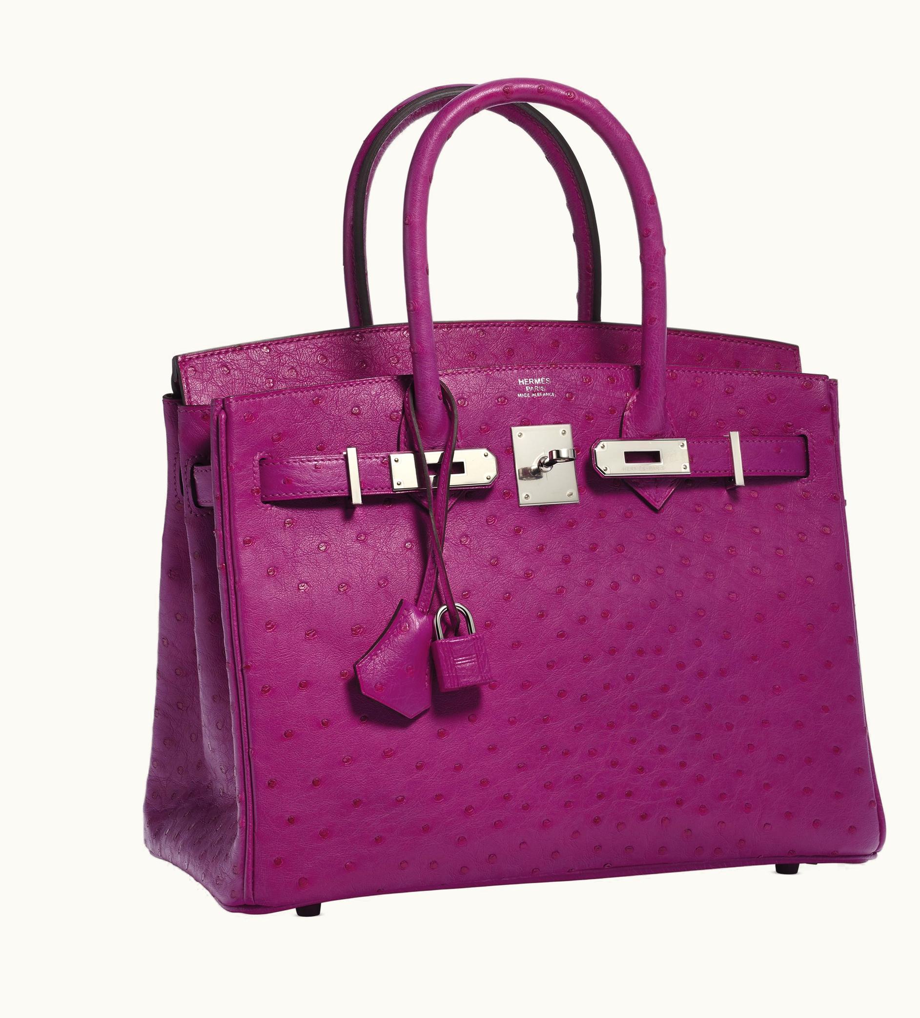 Hermès Hermès Birkin 42cm - Rose Pourpre - Clemence - Retourne - Palladium (PHW)