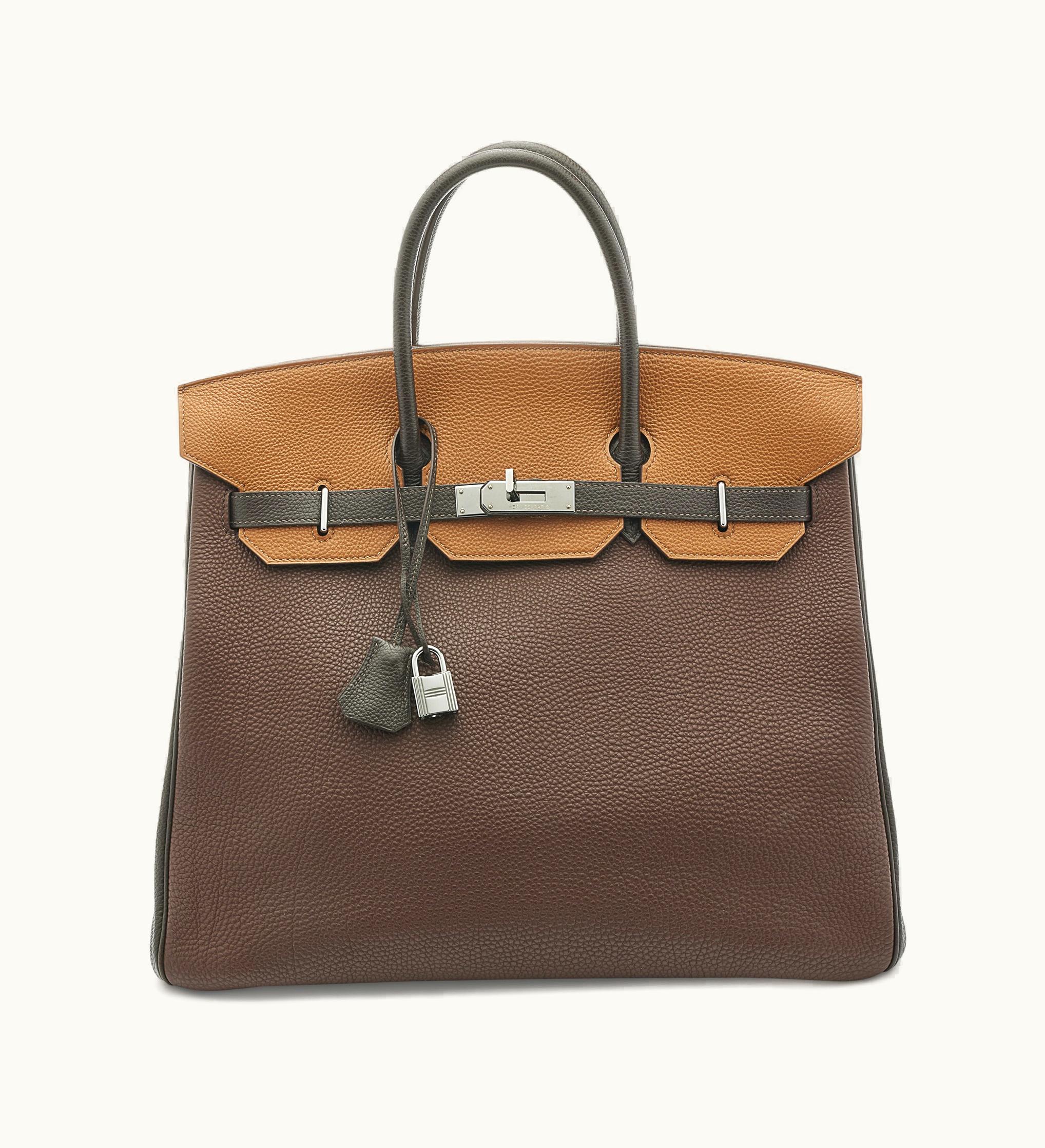 Hermès Hermès Birkin 42cm - Ebene - Togo - Retourne - Gold (GHW)
