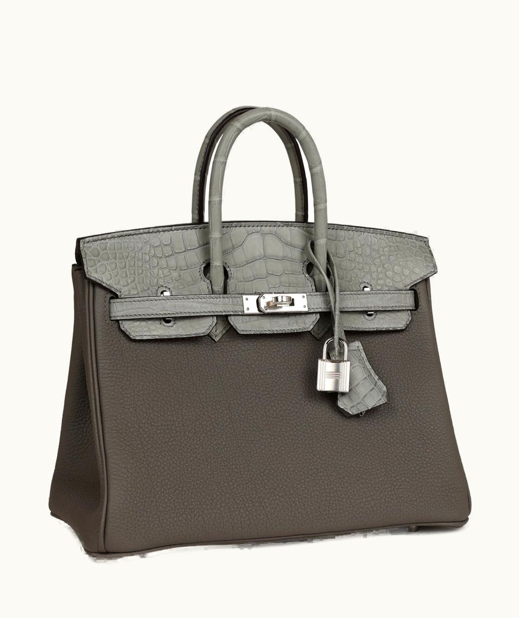 Hermès Hermès Birkin 42cm - Gris Meyer - Swift - Retourne - Palladium (PHW)