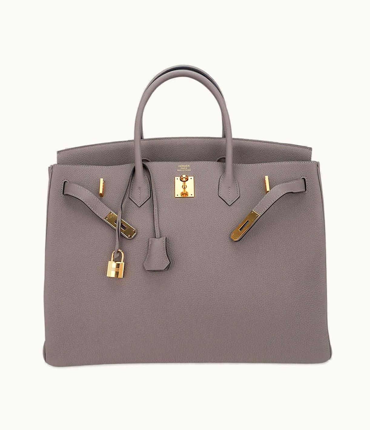 Hermès Hermès Birkin 42cm - Gris Asphalt - Clemence - Sellier - Gold (GHW)