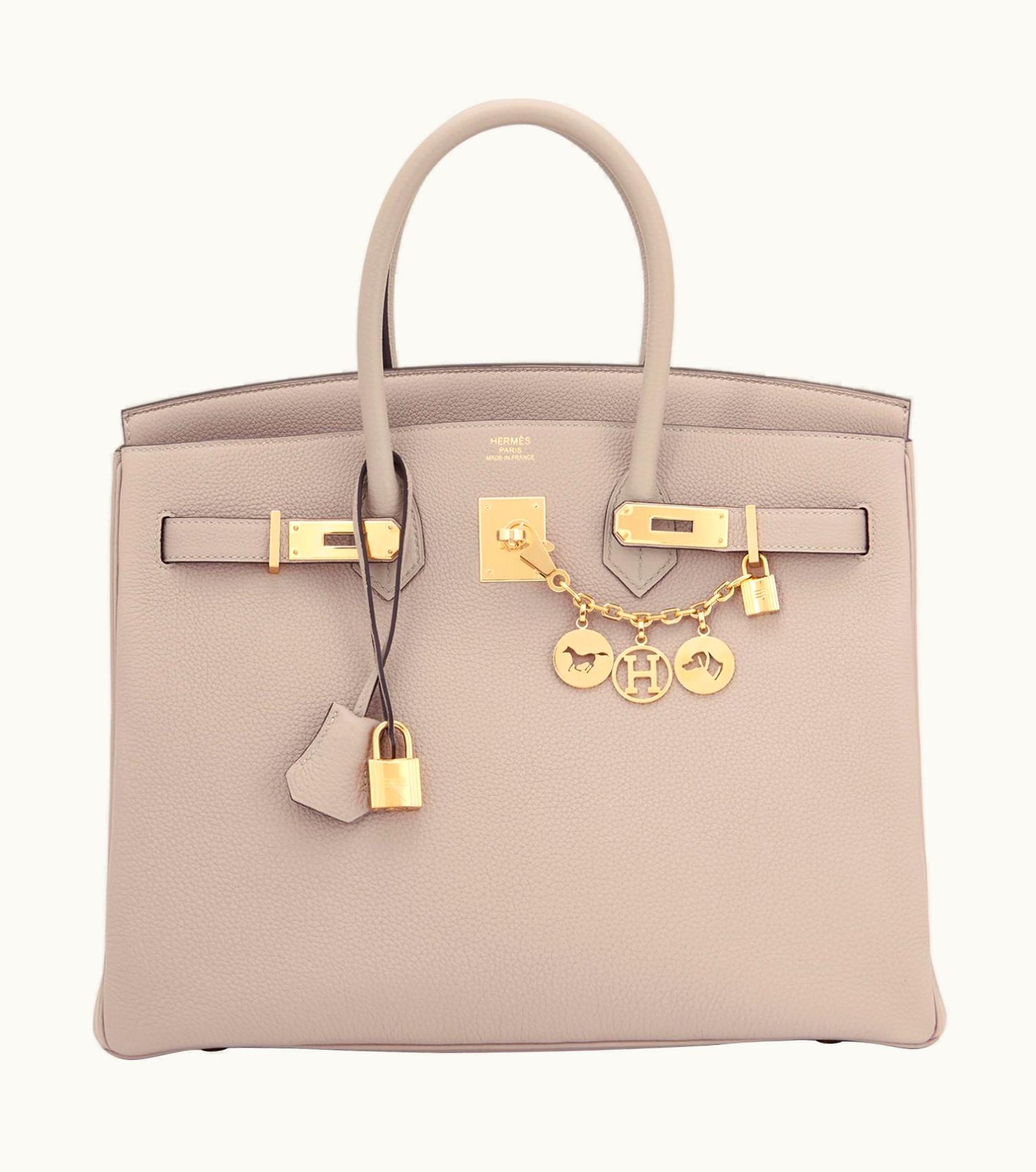Hermès Hermès Birkin 42cm - Gris Tourterelle - Clemence - Retourne - Gold (GHW)