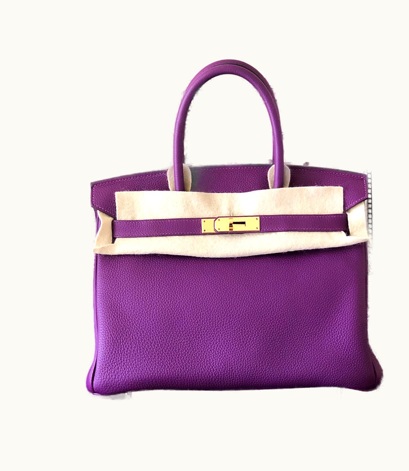 Hermès Hermès Birkin 42cm - Anemone - Togo - Retourne - Gold (GHW)