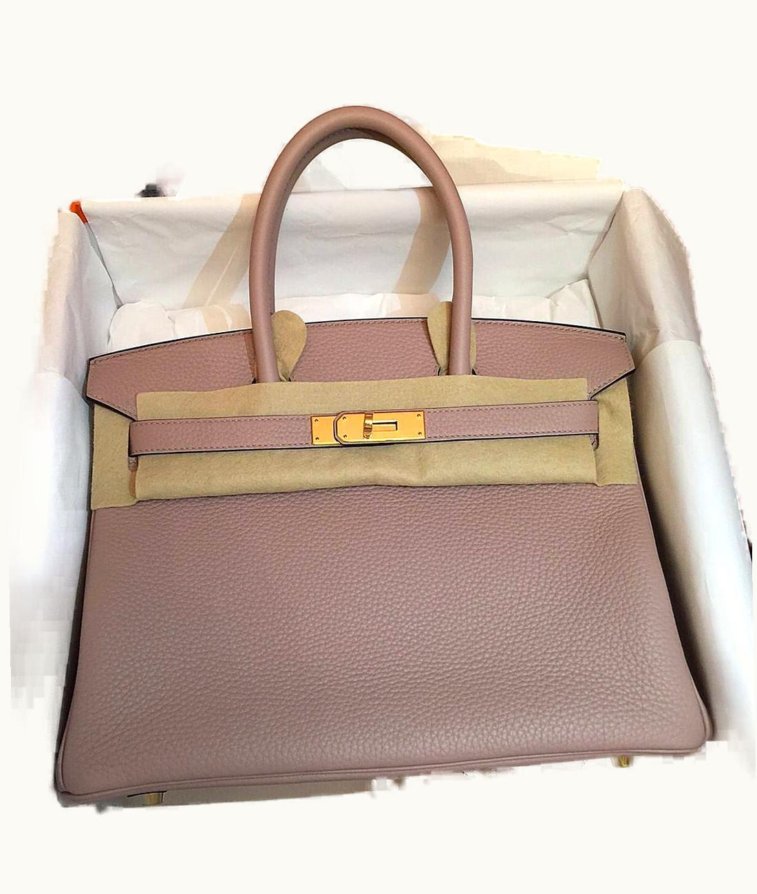 Hermès Hermès Birkin 42cm - Glycine - Epsom - Retourne - Gold (GHW)
