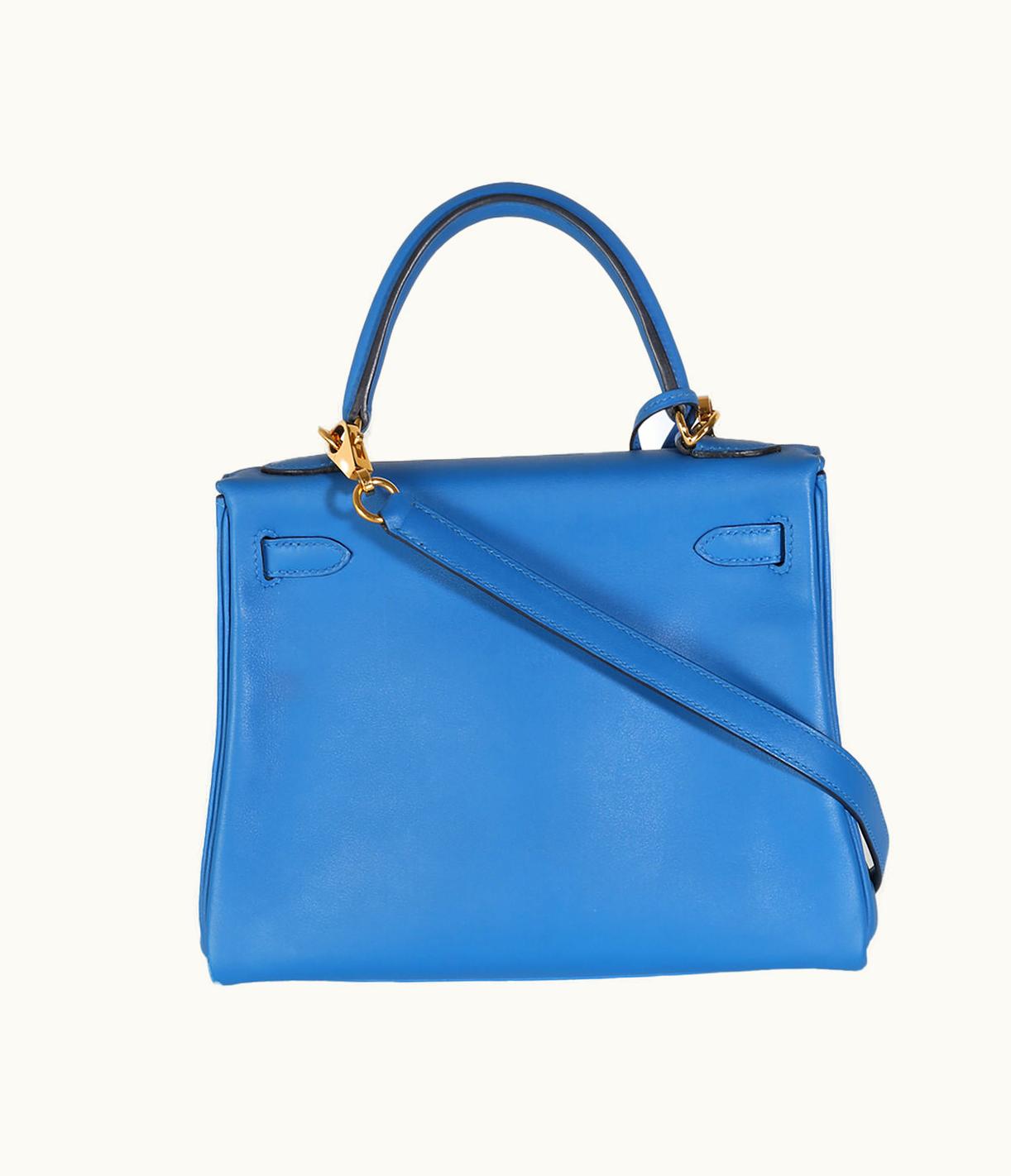 Hermès Hermès Kelly 20cm Mini - Bleu France - Swift - Retourne - Gold (GHW)