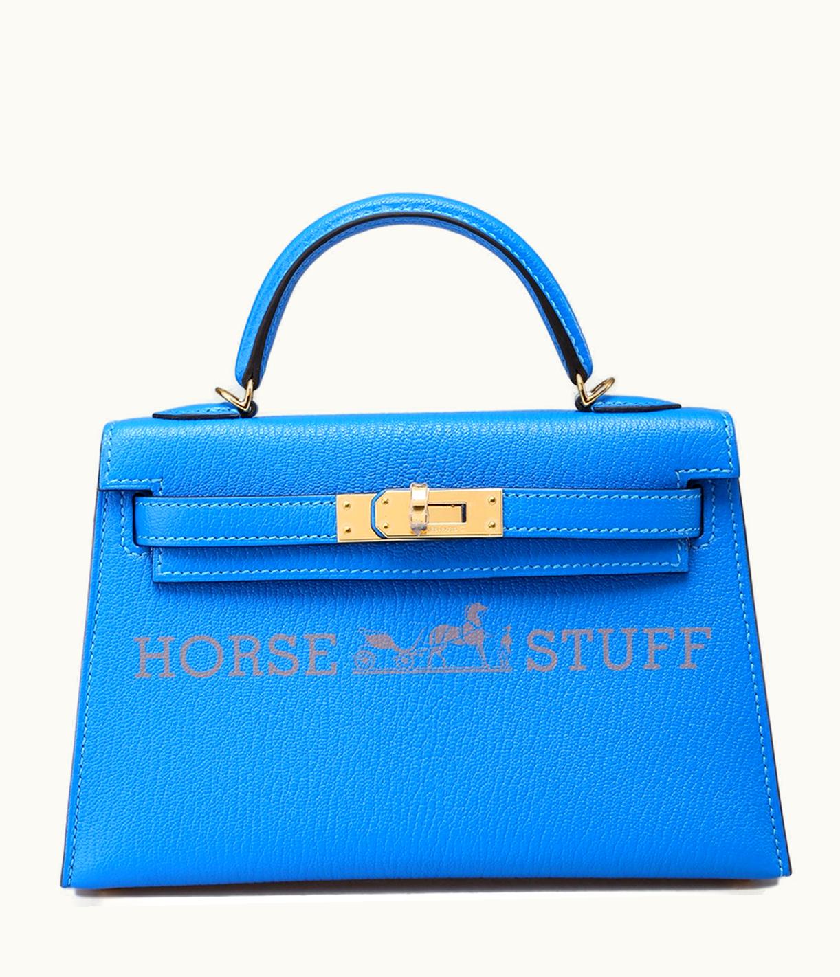 Hermès Hermès Kelly 20cm Mini - Bleu Hydra - Swift - Sellier - Gold (GHW)