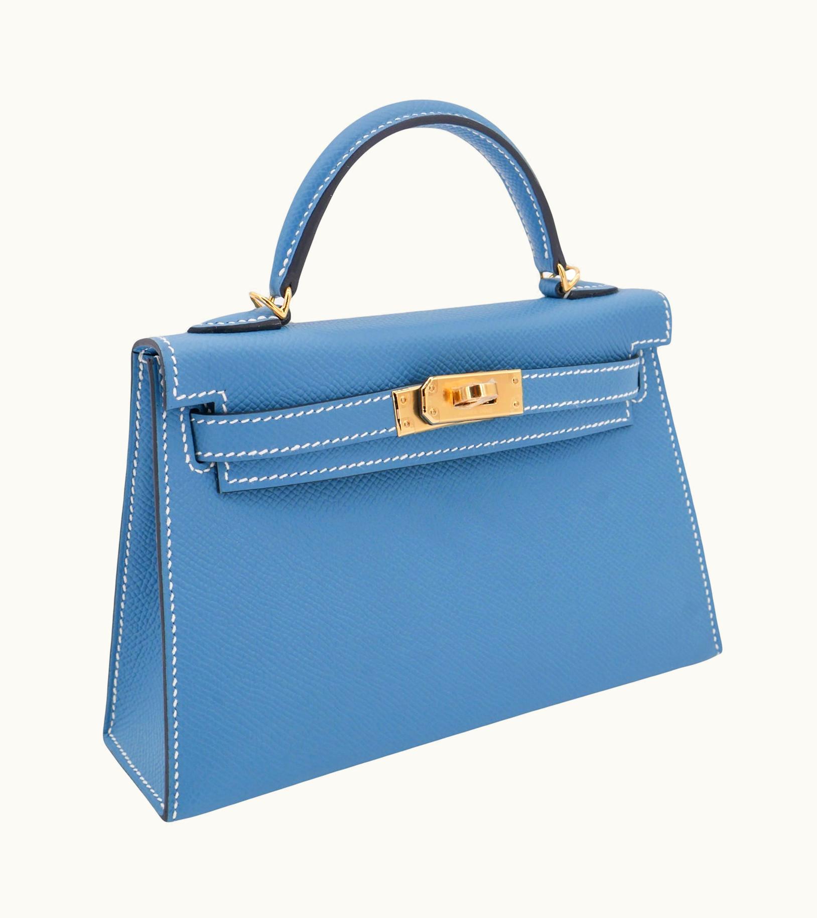 Hermès Hermès Kelly 20cm Mini - Bleu Jean - Togo - Sellier - Gold (GHW)