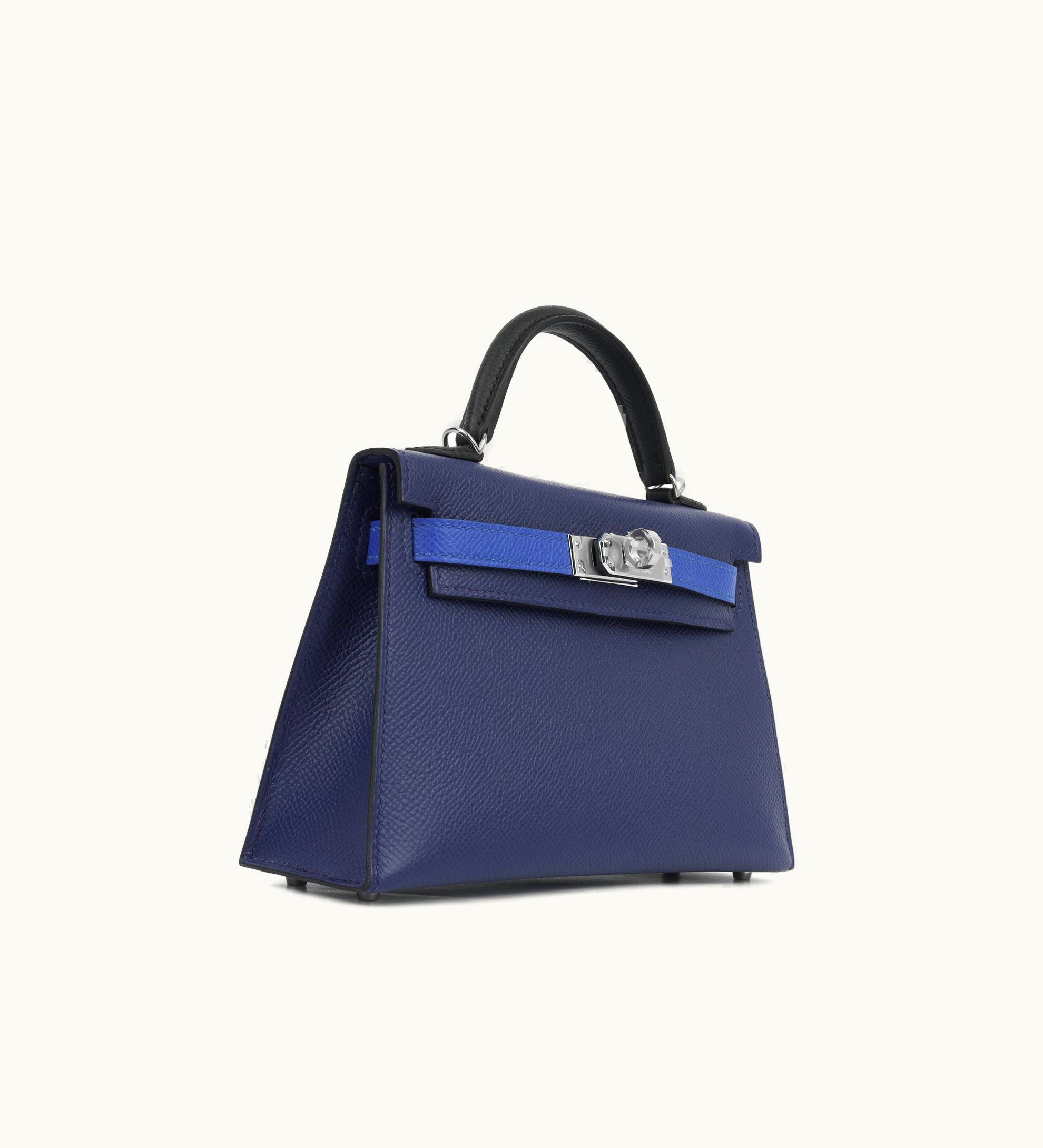 Hermès Hermès Kelly 20cm Mini - Bleu Saphir - Togo - Sellier - Palladium (PHW)