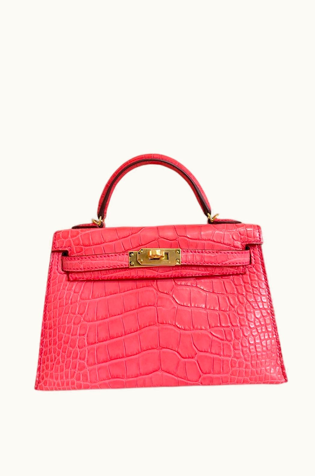 Hermès Hermès Kelly 20cm Mini - Bougainvillea - Epsom - Retourne - Gold (GHW)