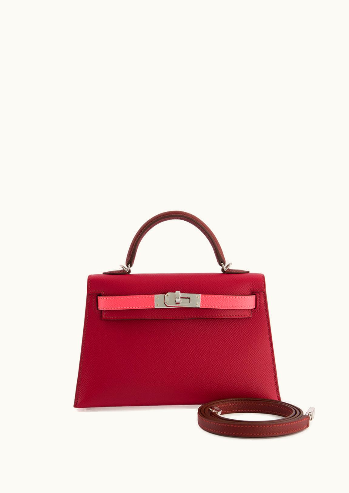 Hermès Hermès Kelly 20cm Mini - Rubis - Swift - Sellier - Palladium (PHW)