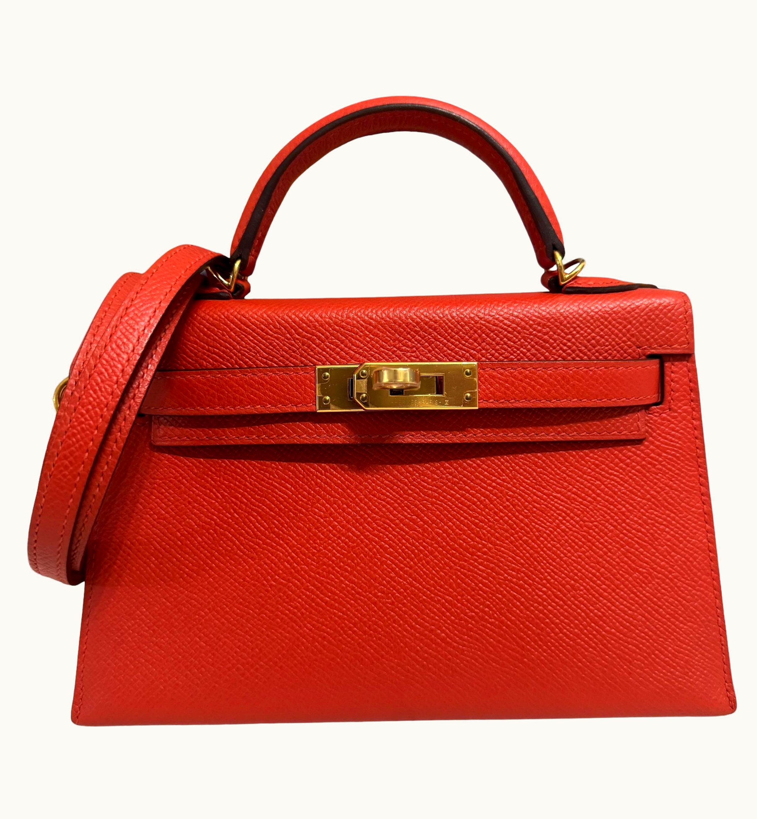 Hermès Hermès Kelly 20cm Mini - Capucine - Togo - Sellier - Gold (GHW)