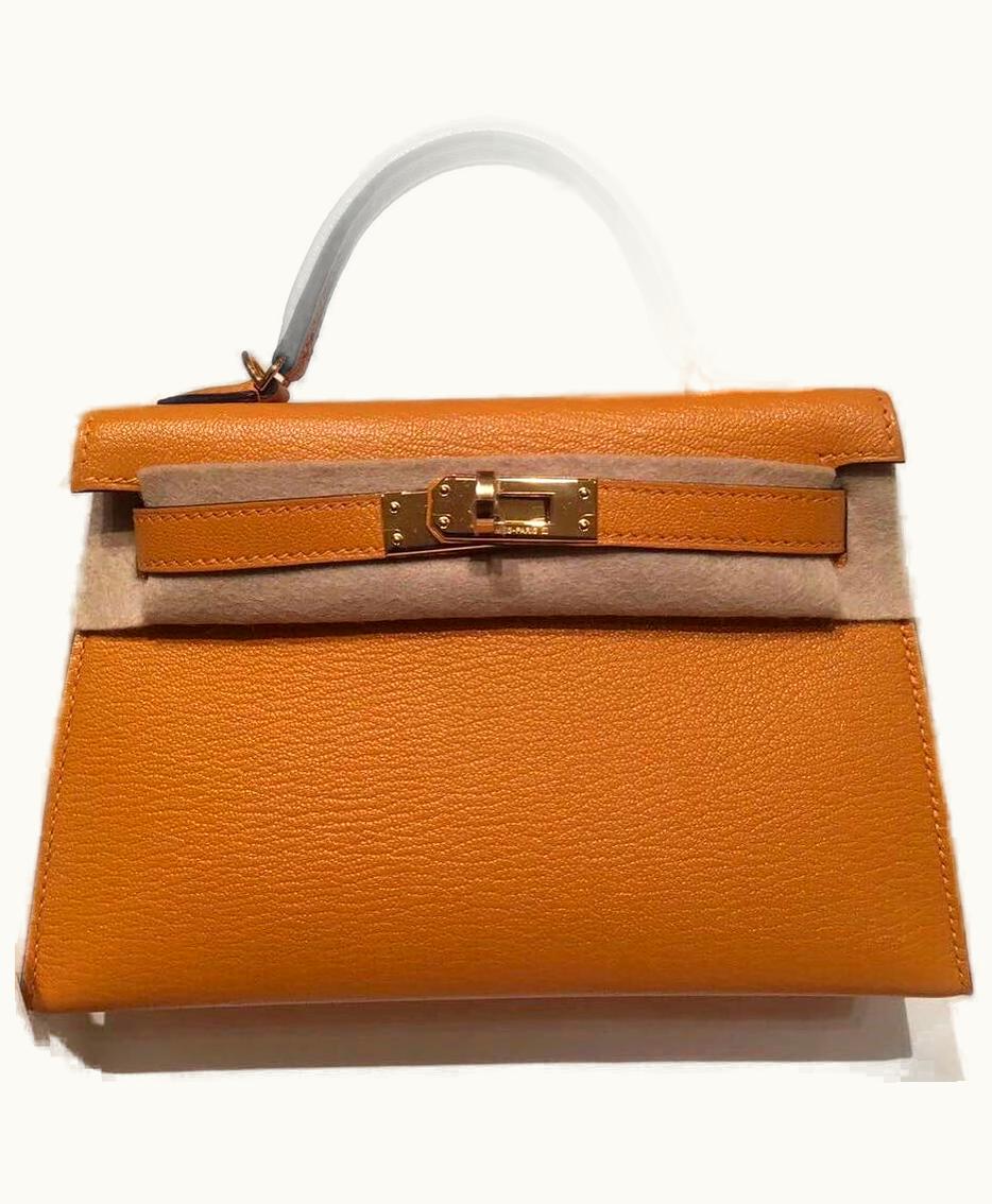 Hermès Hermès Kelly 20cm Mini - Moutarde - Epsom - Sellier - Gold (GHW)