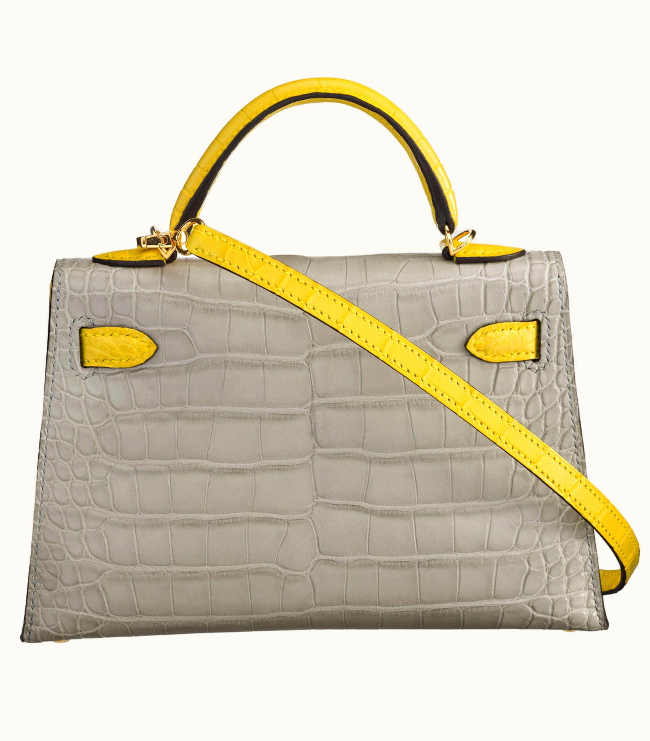 Hermès Hermès Kelly 20cm Mini - Jaune Citron - Epsom - Retourne - Gold (GHW)