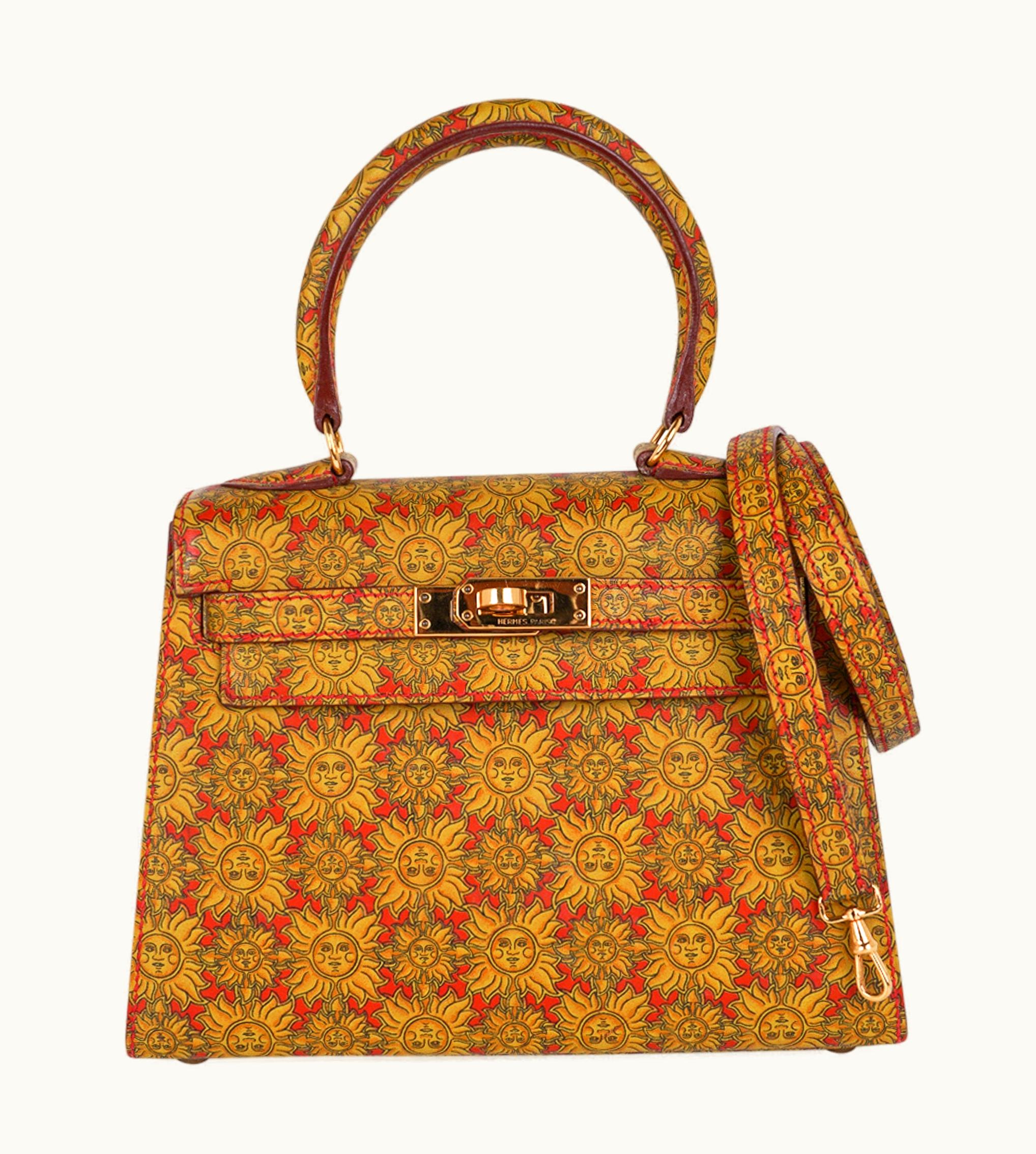 Hermès Hermès Kelly 20cm Mini - Soleil - Clemence - Sellier - Gold (GHW)