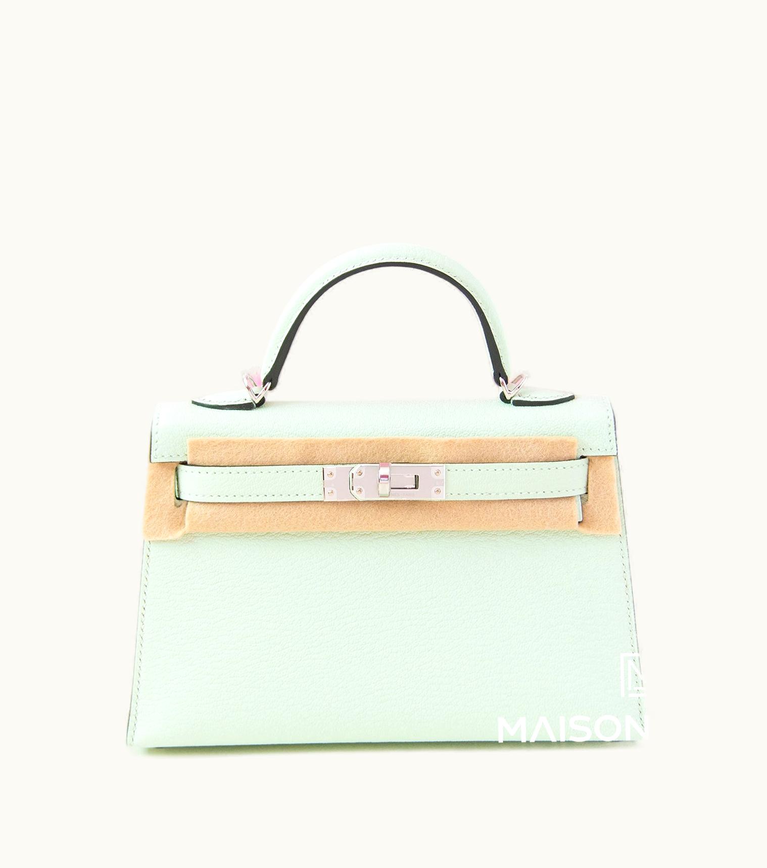 Hermès Hermès Kelly 20cm Mini - Vert Fizz - Swift - Sellier - Gold (GHW)