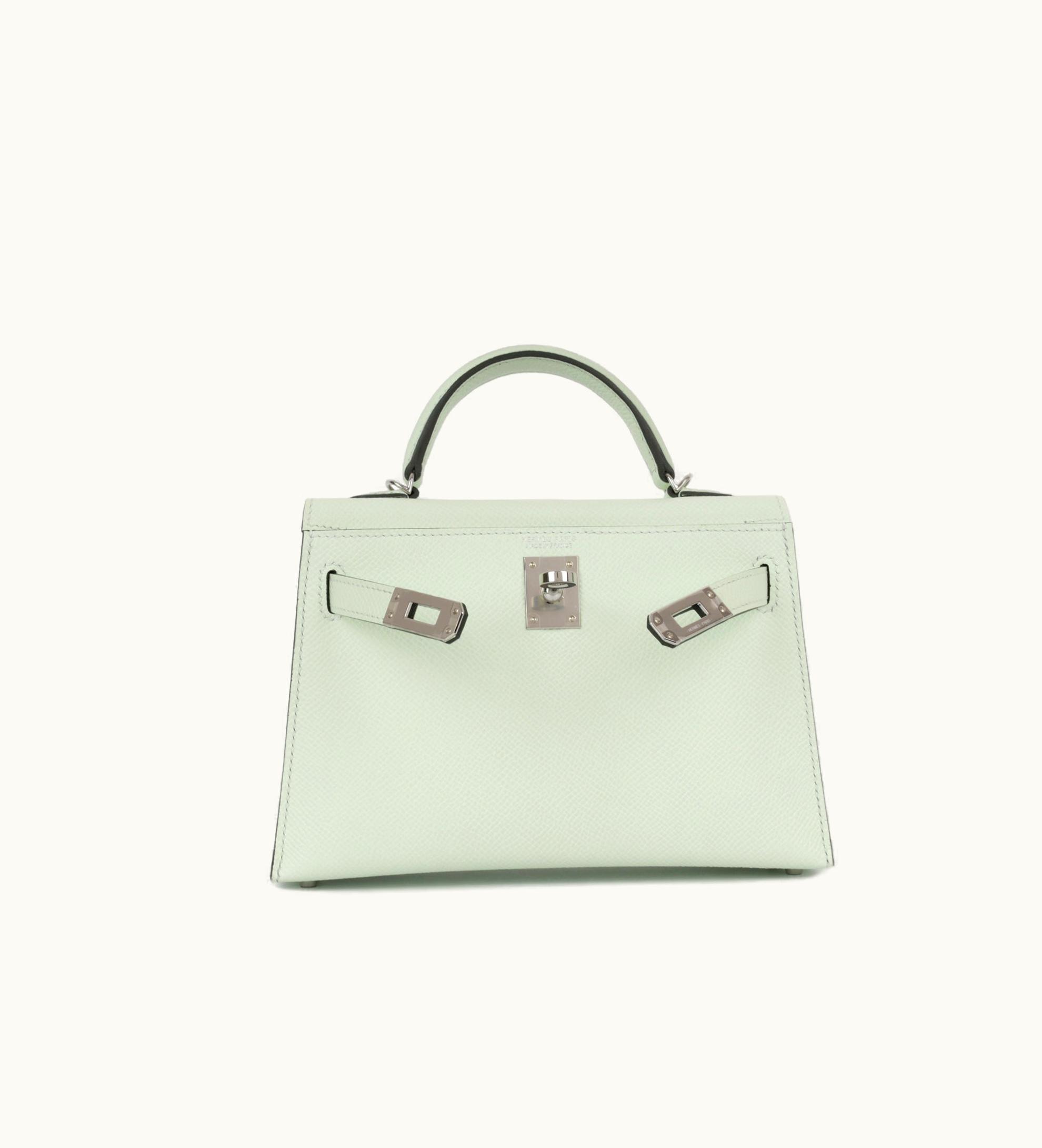 Hermès Hermès Kelly 20cm Mini - Vert Fizz - Swift - Sellier - Palladium (PHW)
