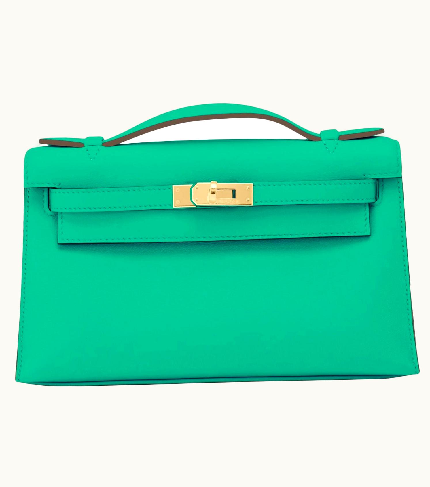Hermès Hermès Kelly 20cm Mini - Menthe - Togo - Retourne - Gold (GHW)
