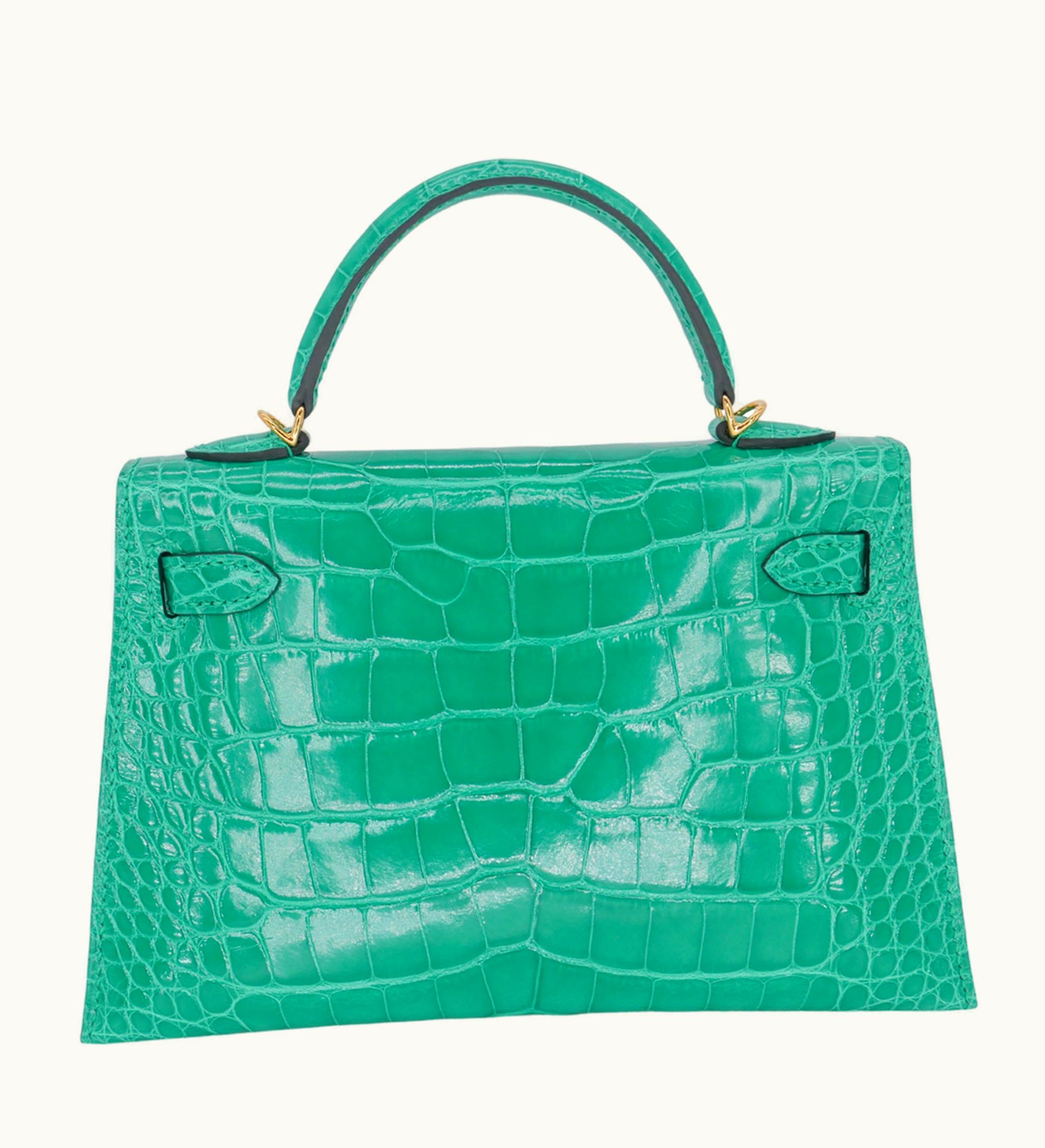 Hermès Hermès Kelly 20cm Mini - Vert Jade - Togo - Sellier - Gold (GHW)