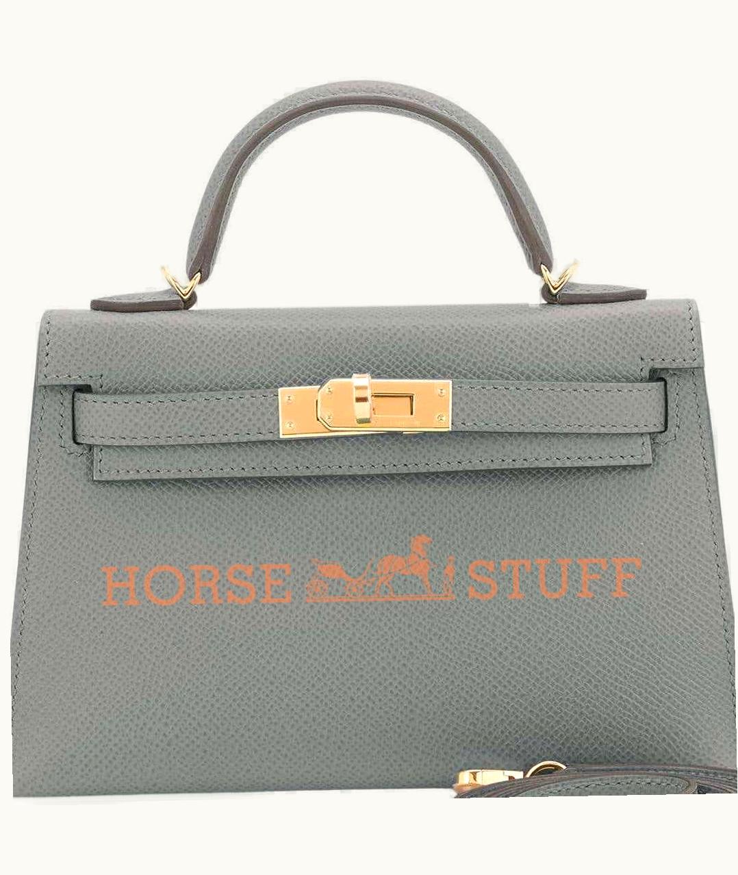 Hermès Hermès Kelly 20cm Mini - Vert Amande - Swift - Sellier - Gold (GHW)