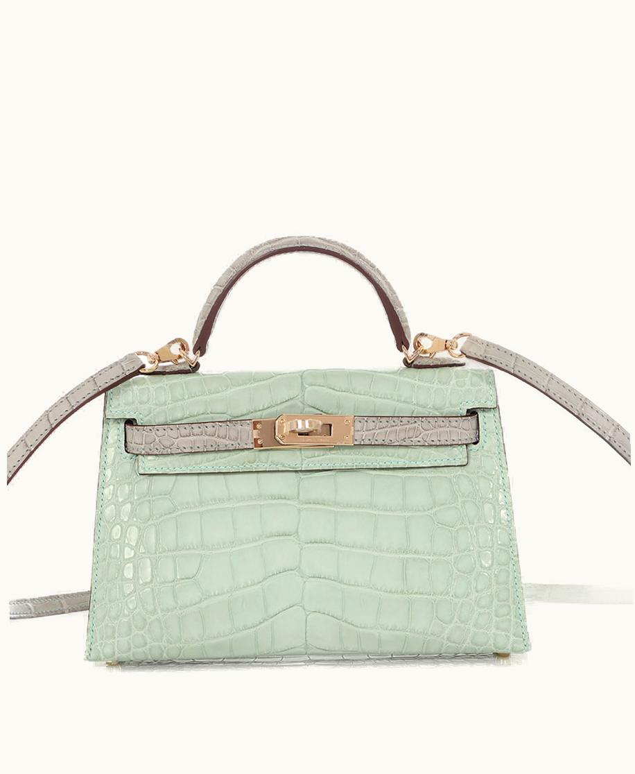Hermès Hermès Kelly 20cm Mini - Vert d'Eau - Togo - Sellier - Gold (GHW)