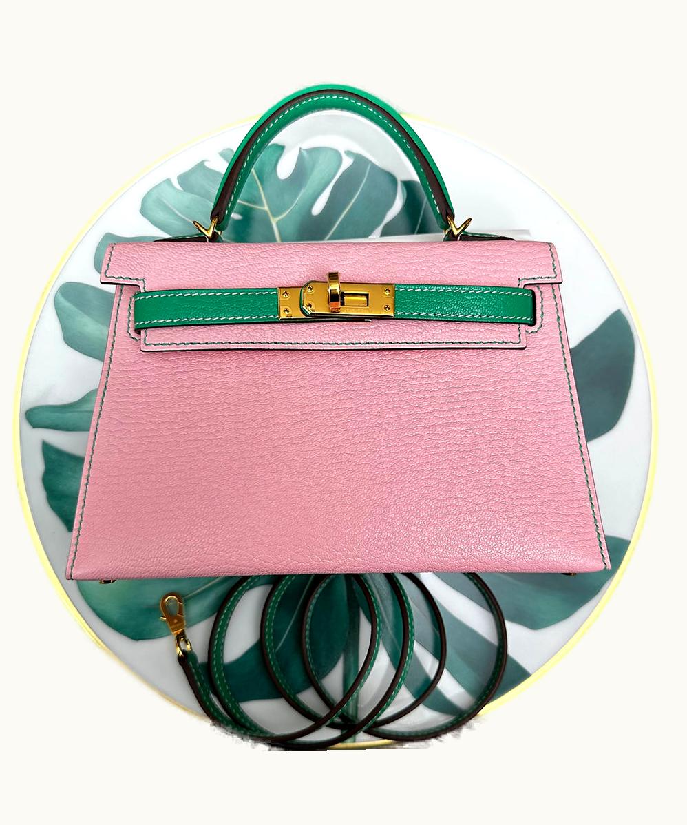 Hermès Hermès Kelly 20cm Mini - Rose Sakura - Togo - Sellier - Gold (GHW)