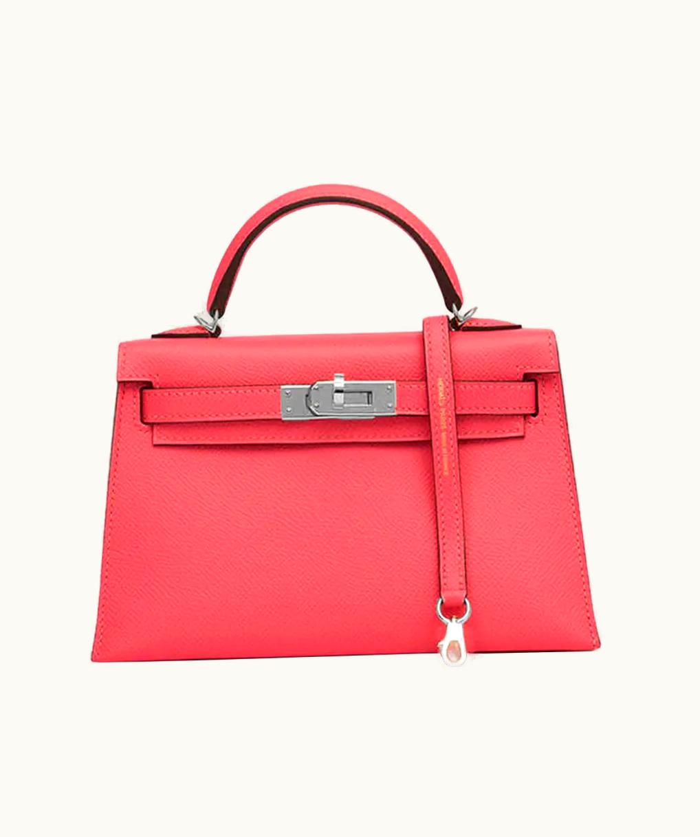 Hermès Hermès Kelly 20cm Mini - Rose Azalee - Togo - Retourne - Palladium (PHW)