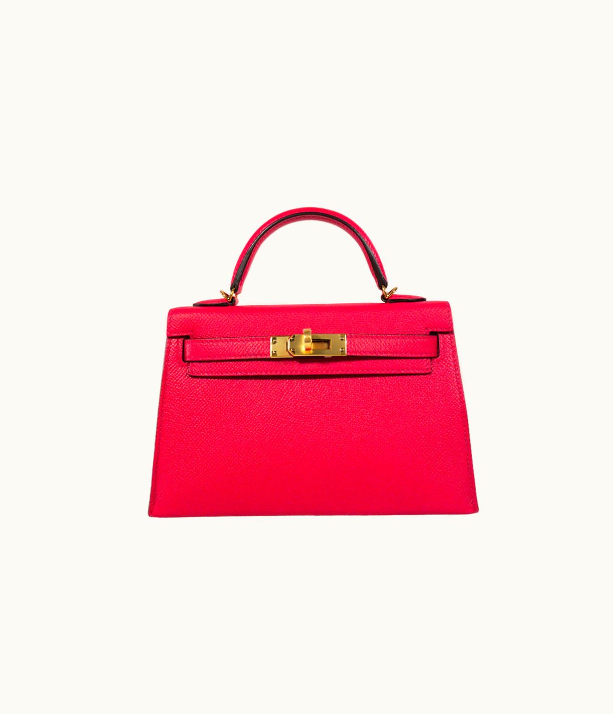 Hermès Hermès Kelly 20cm Mini - Rose Extreme - Epsom - Sellier - Gold (GHW)