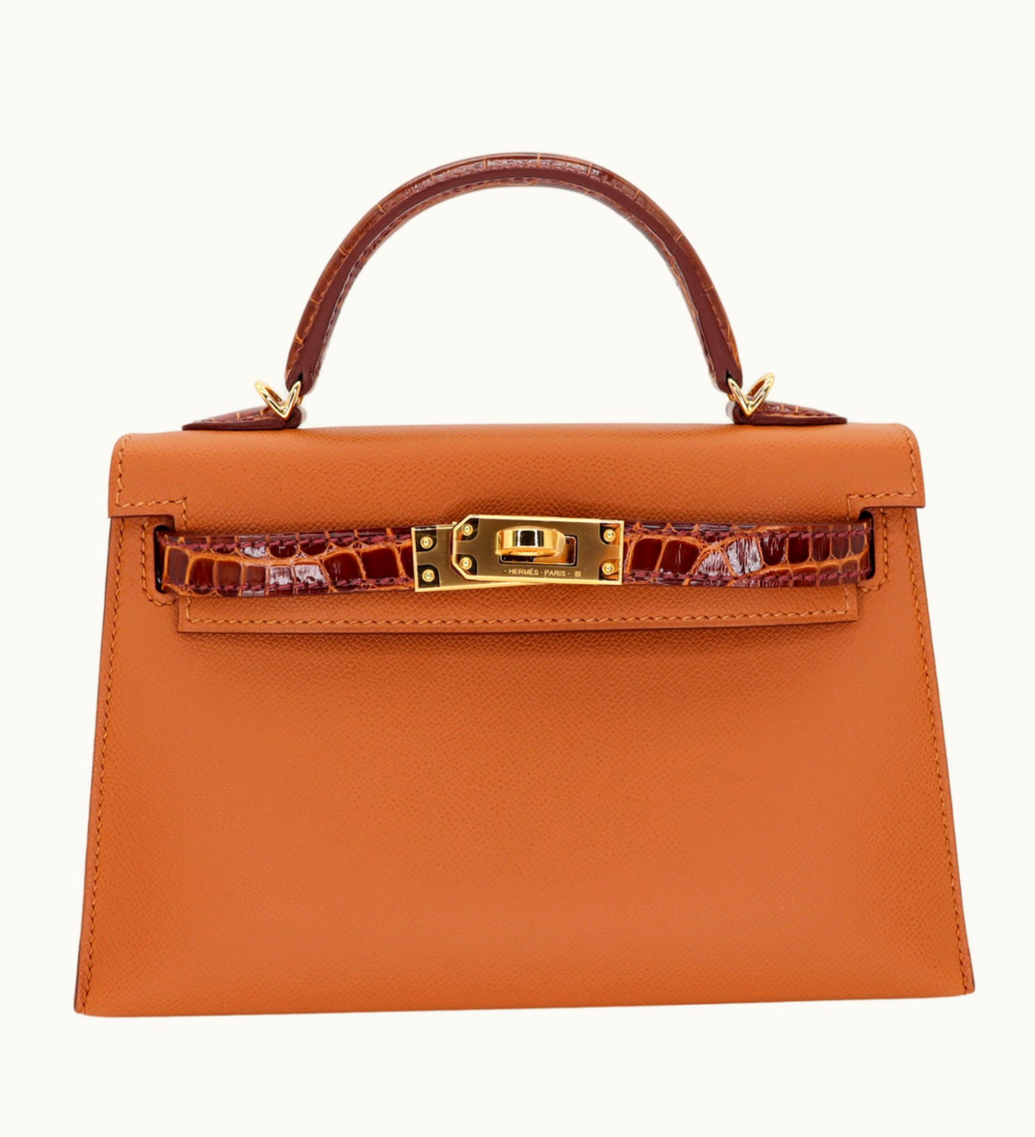 Hermès Hermès Kelly 20cm Mini - Miel - Clemence - Sellier - Gold (GHW)
