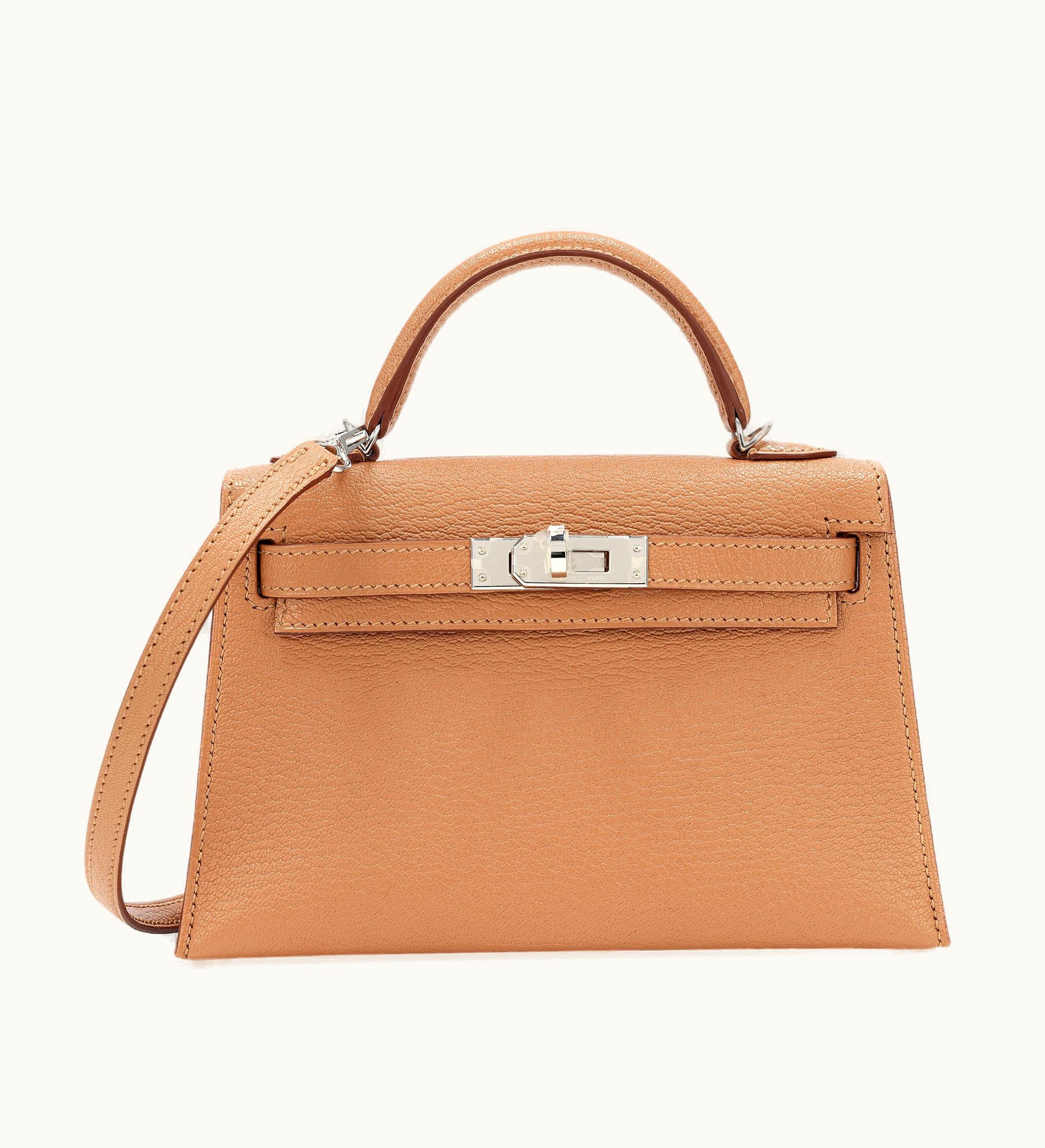 Hermès Hermès Kelly 20cm Mini - Quebracho - Swift - Retourne - Palladium (PHW)
