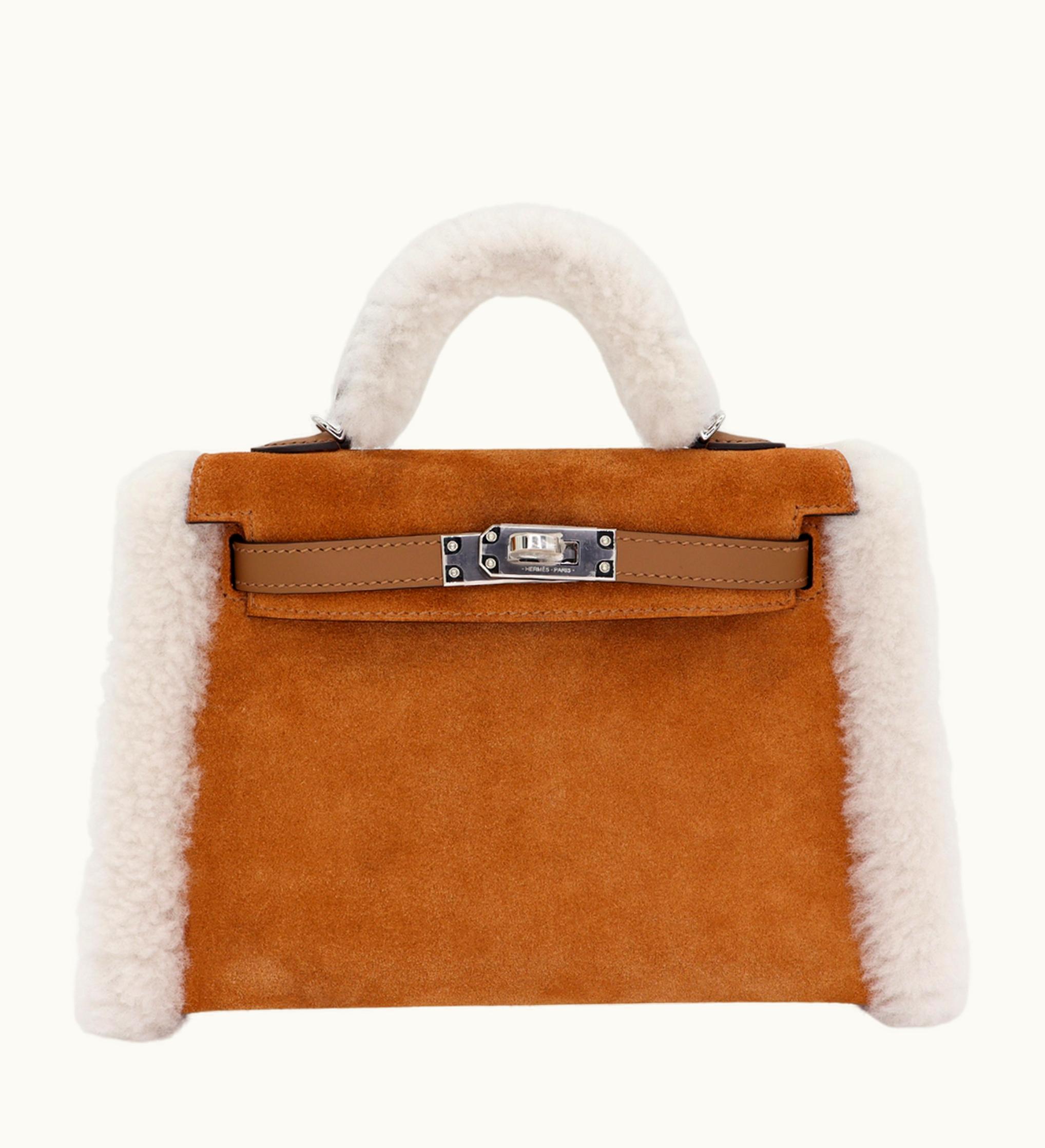 Hermès Hermès Kelly 20cm Mini - Chamois - Epsom - Sellier - Palladium (PHW)