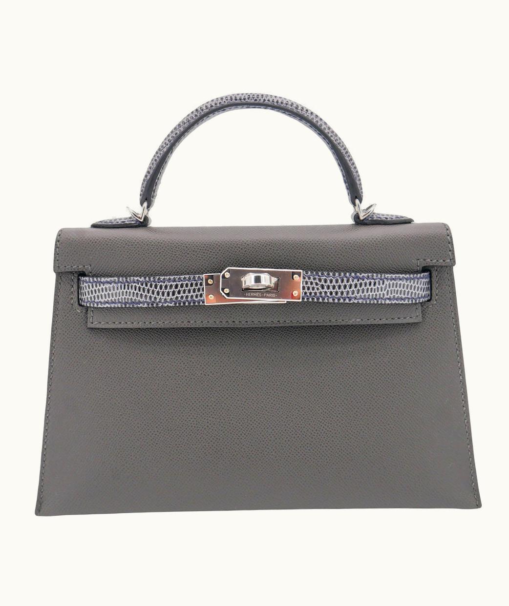 Hermès Hermès Kelly 20cm Mini - Graphite - Togo - Retourne - Palladium (PHW)