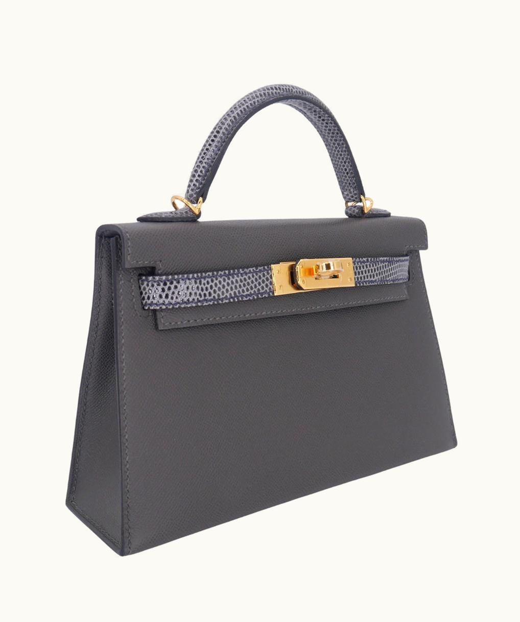 Hermès Hermès Kelly 20cm Mini - Graphite - Togo - Sellier - Gold (GHW)