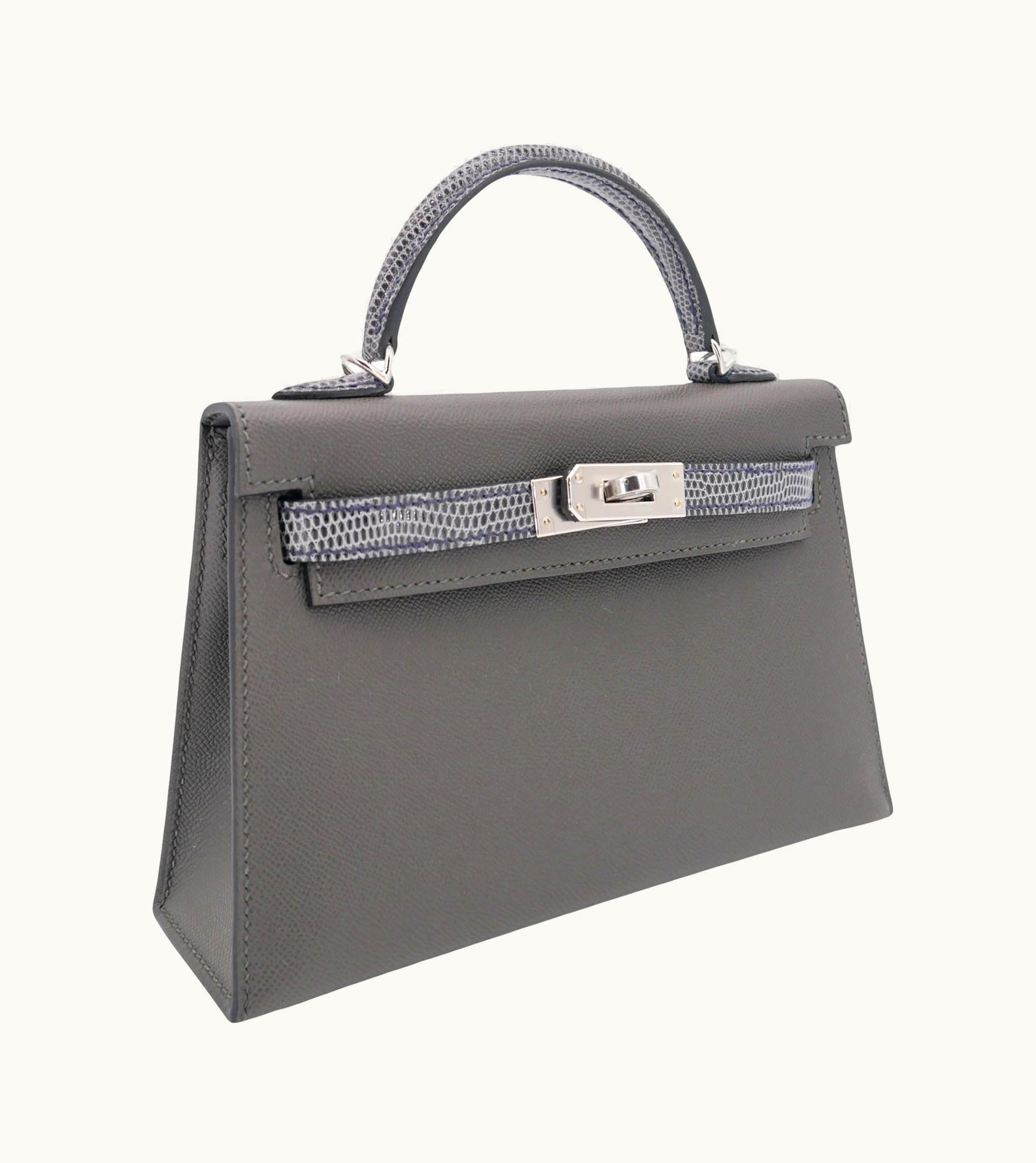 Hermès Hermès Kelly 20cm Mini - Graphite - Togo - Sellier - Palladium (PHW)