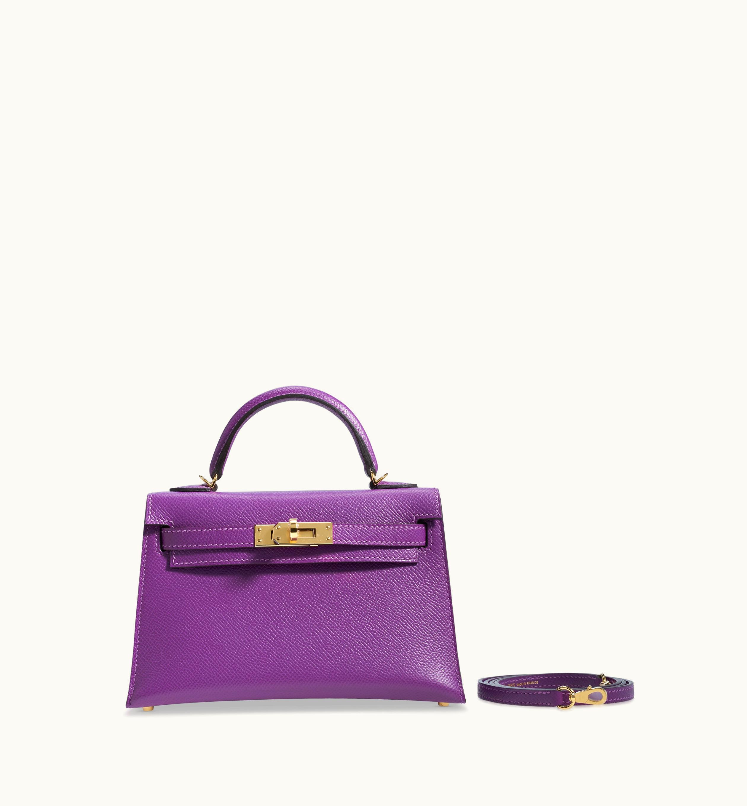 Hermès Hermès Kelly 20cm Mini - Anemone - Epsom - Retourne - Gold (GHW)