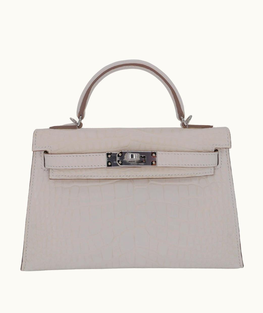 Hermès Hermès Kelly 20cm Mini - Nata - Togo - Retourne - Palladium (PHW)