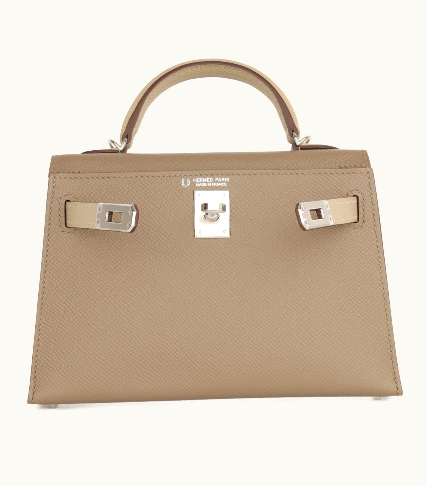 Hermès Hermès Kelly 20cm Mini - Trench - Togo - Sellier - Palladium (PHW)