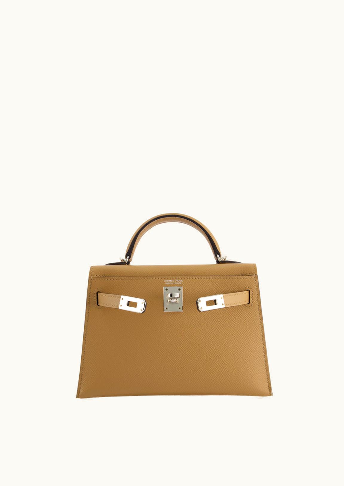 Hermès Hermès Kelly 20cm Mini - Chai - Togo - Retourne - Palladium (PHW)