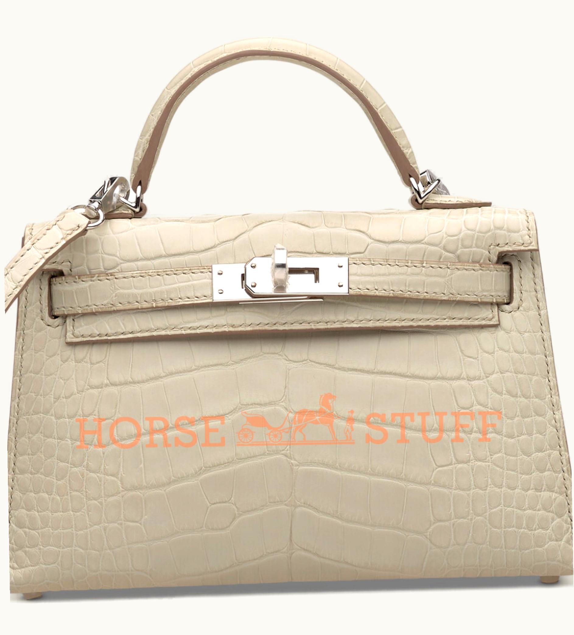 Hermès Hermès Kelly 20cm Mini - Beton - Togo - Sellier - Palladium (PHW)