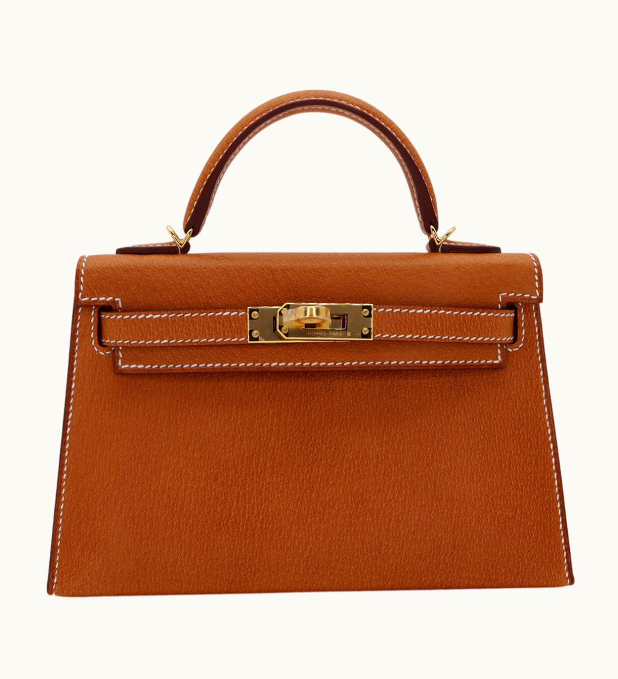 Hermès Hermès Kelly 20cm Mini - Toffee - Togo - Sellier - Gold (GHW)