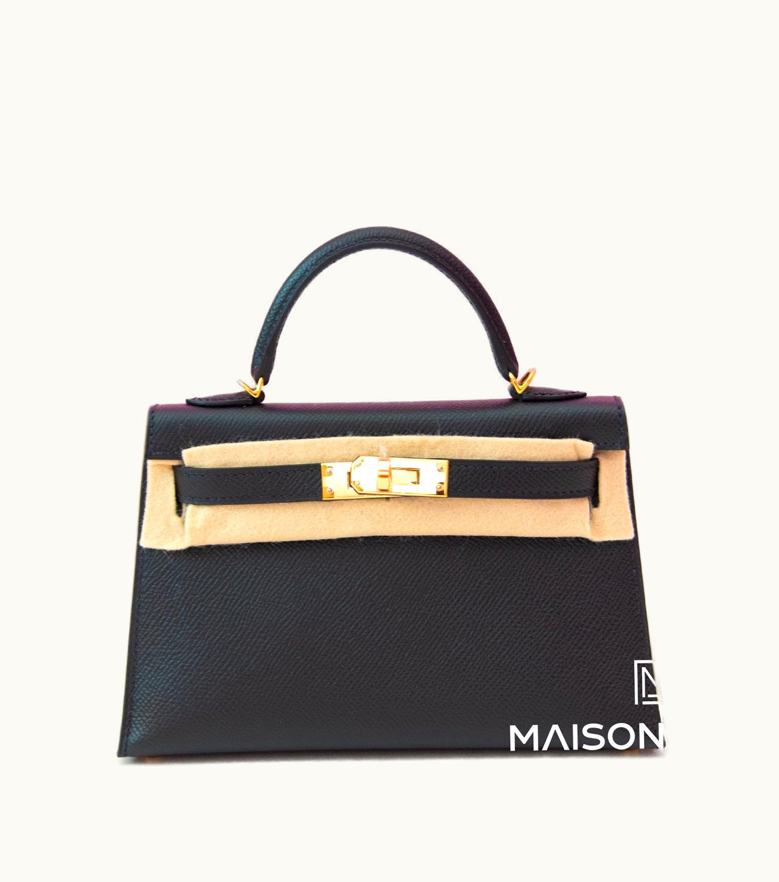 Hermès Hermès Kelly 20cm Mini - Black - Epsom - Sellier - Gold (GHW)