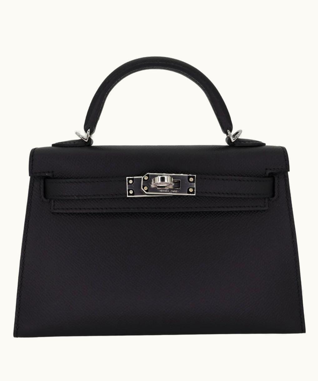 Hermès Hermès Kelly 20cm Mini - Black - Epsom - Sellier - Palladium (PHW)