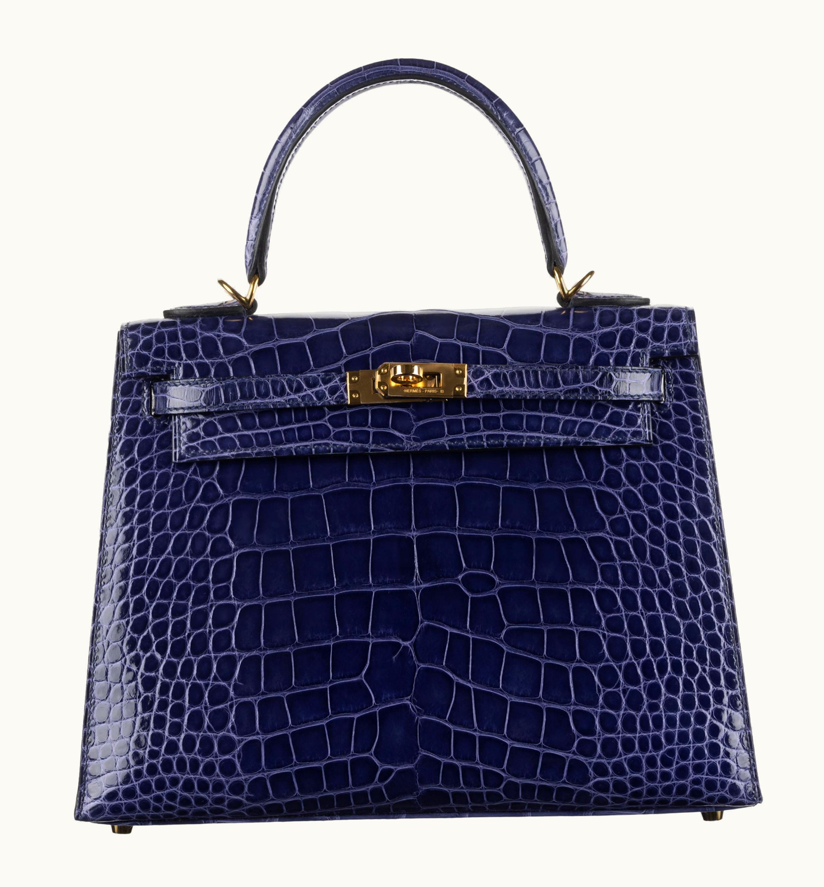 Hermès Hermès Kelly 25cm - Bleu Encre - Epsom - Sellier - Gold (GHW)