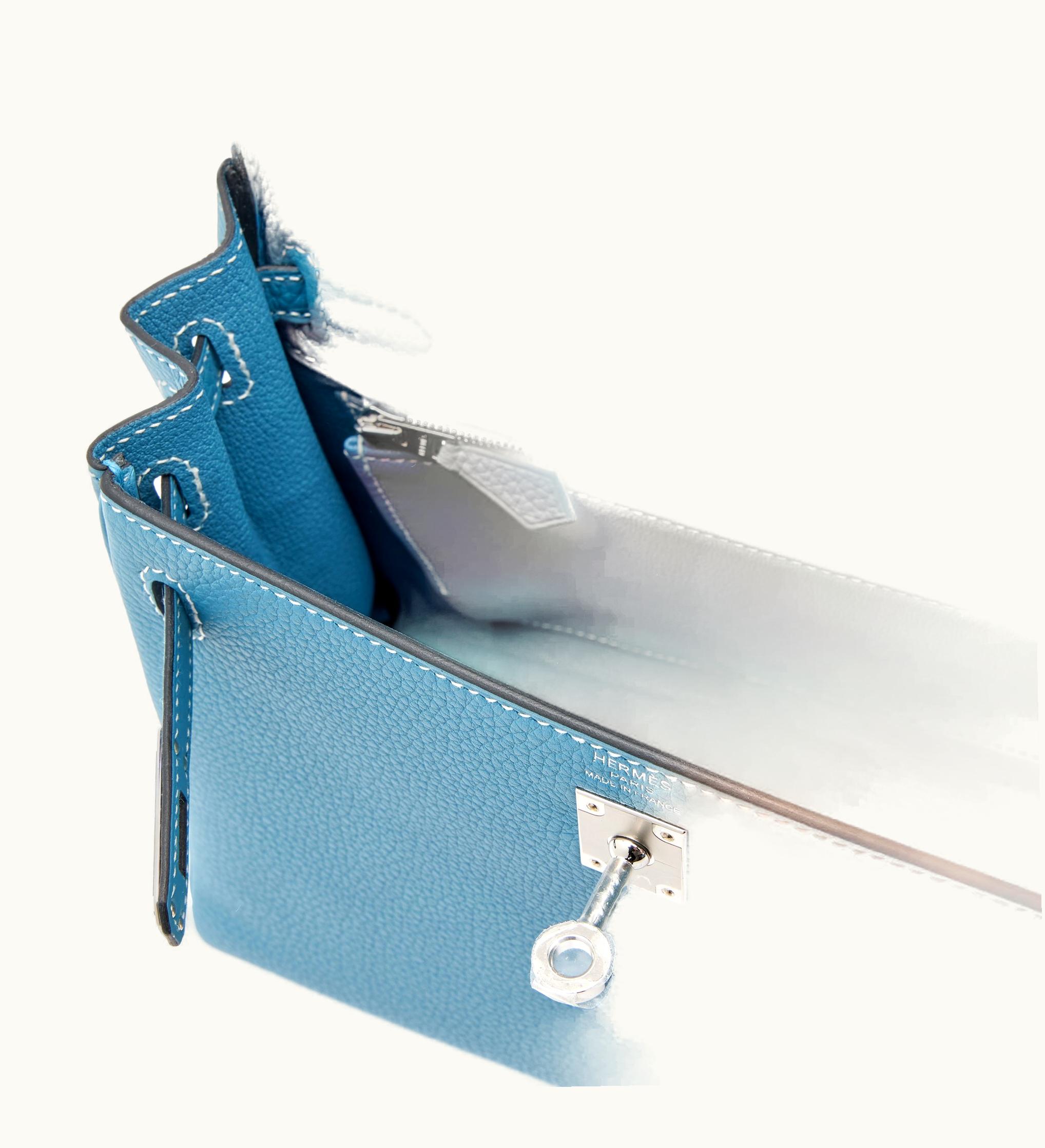 Hermès Hermès Kelly 25cm - Bleu Jean - Togo - Retourne - Palladium (PHW)
