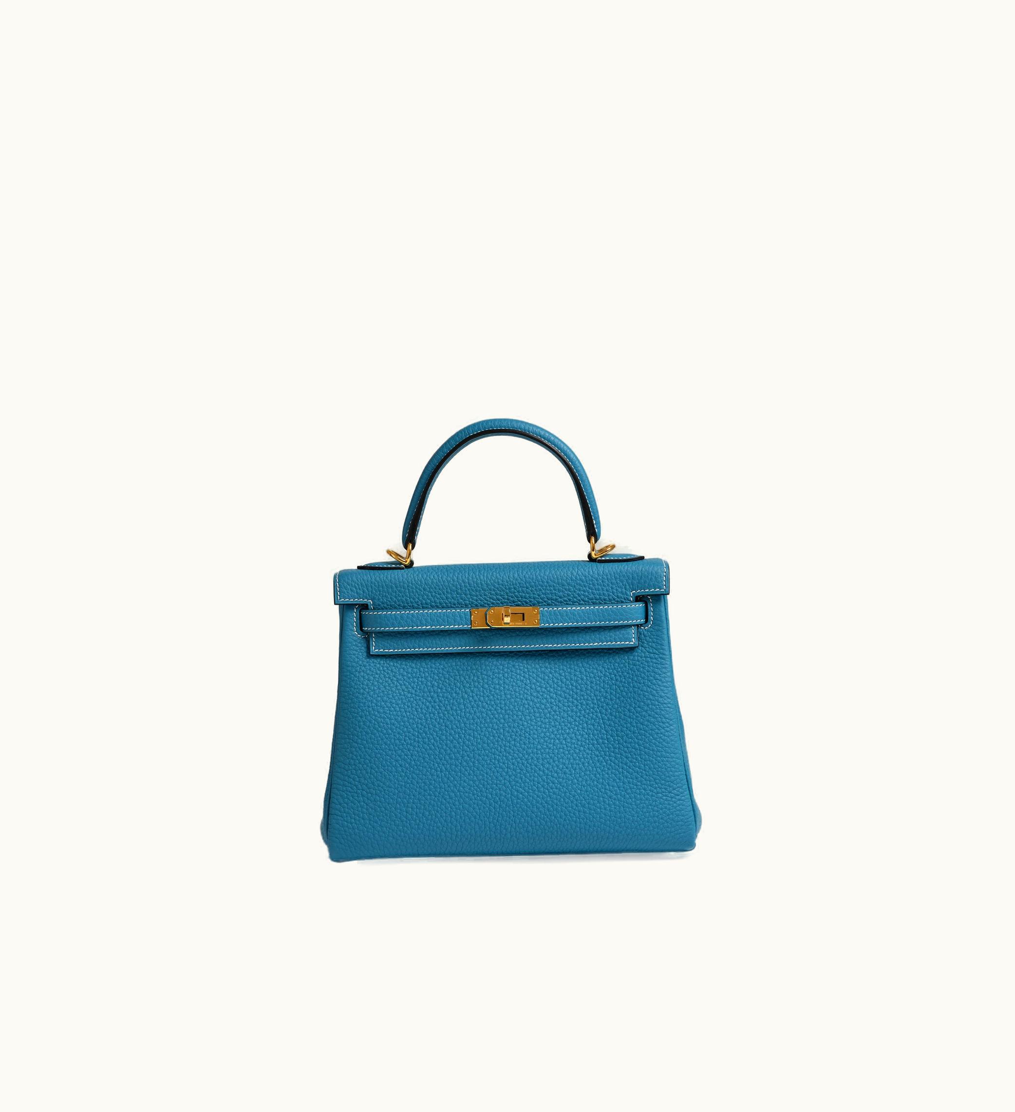 Hermès Hermès Kelly 25cm - Bleu Jean - Epsom - Retourne - Gold (GHW)