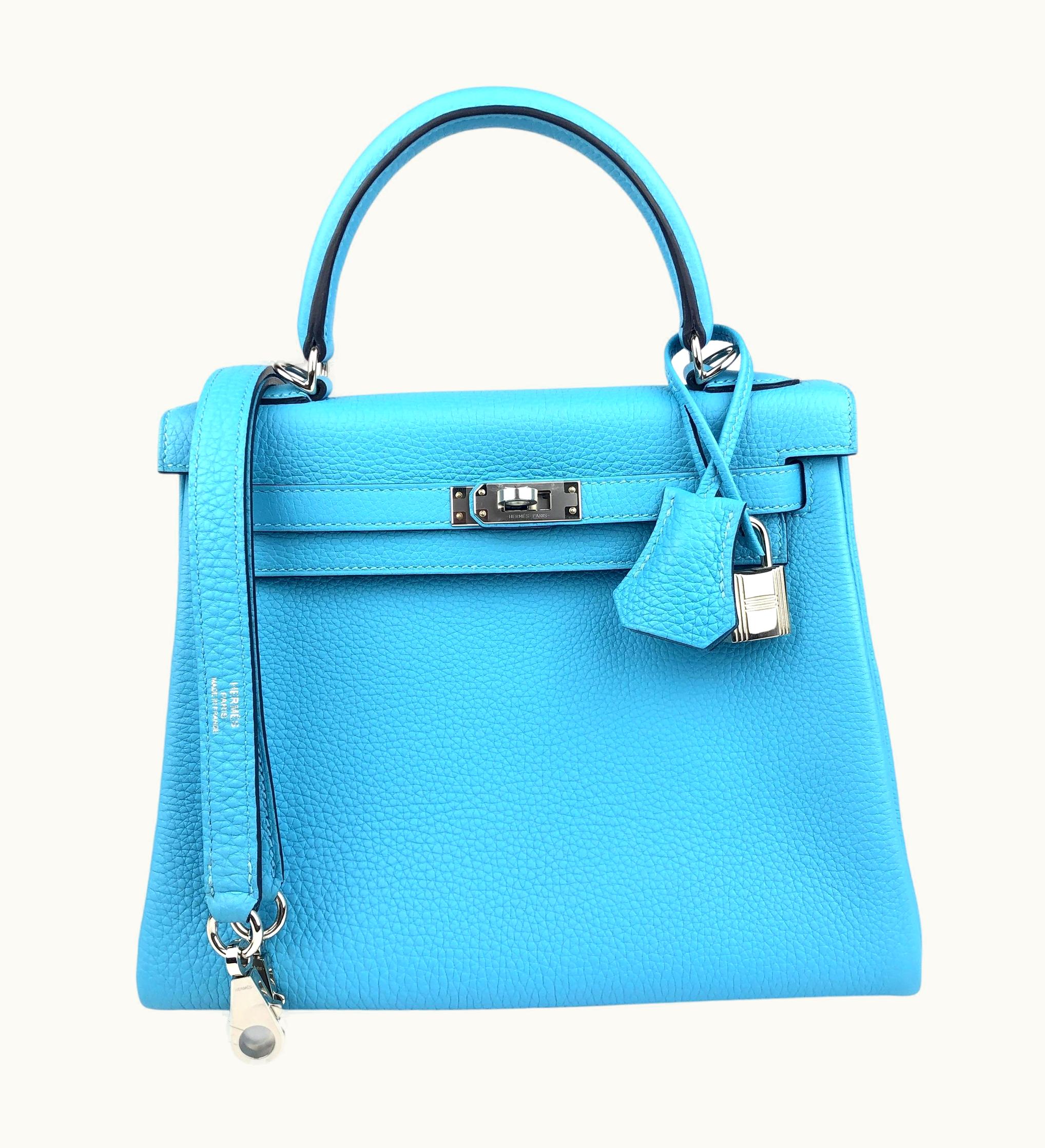 Hermès Hermès Kelly 25cm - Bleu Du Nord - Togo - Retourne - Palladium (PHW)