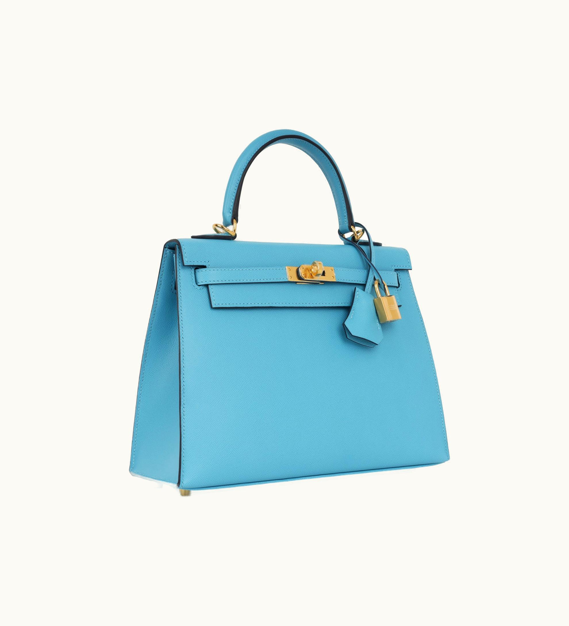 Hermès Hermès Kelly 25cm - Bleu Du Nord - Swift - Retourne - Gold (GHW)