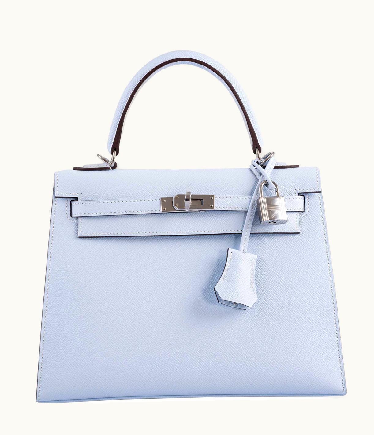 Hermès Hermès Kelly 25cm - Bleu Brume - Togo - Sellier - Palladium (PHW)