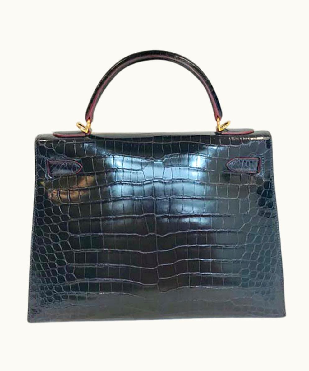 Hermès Hermès Kelly 25cm - Bleu Marine - Clemence - Sellier - Gold (GHW)