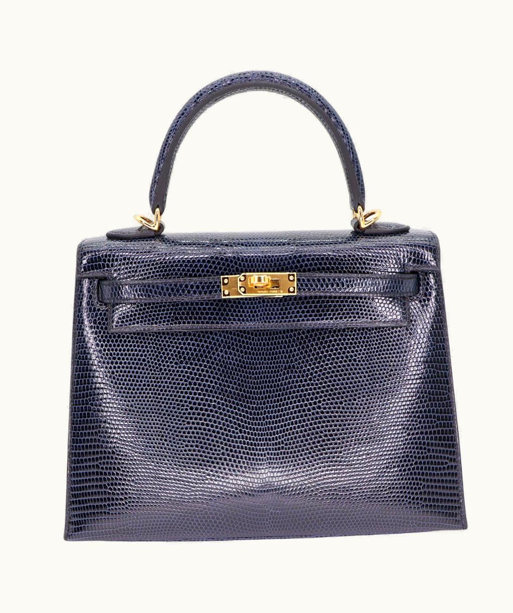 Hermès Hermès Kelly 25cm - Bleu Indigo - Clemence - Sellier - Gold (GHW)